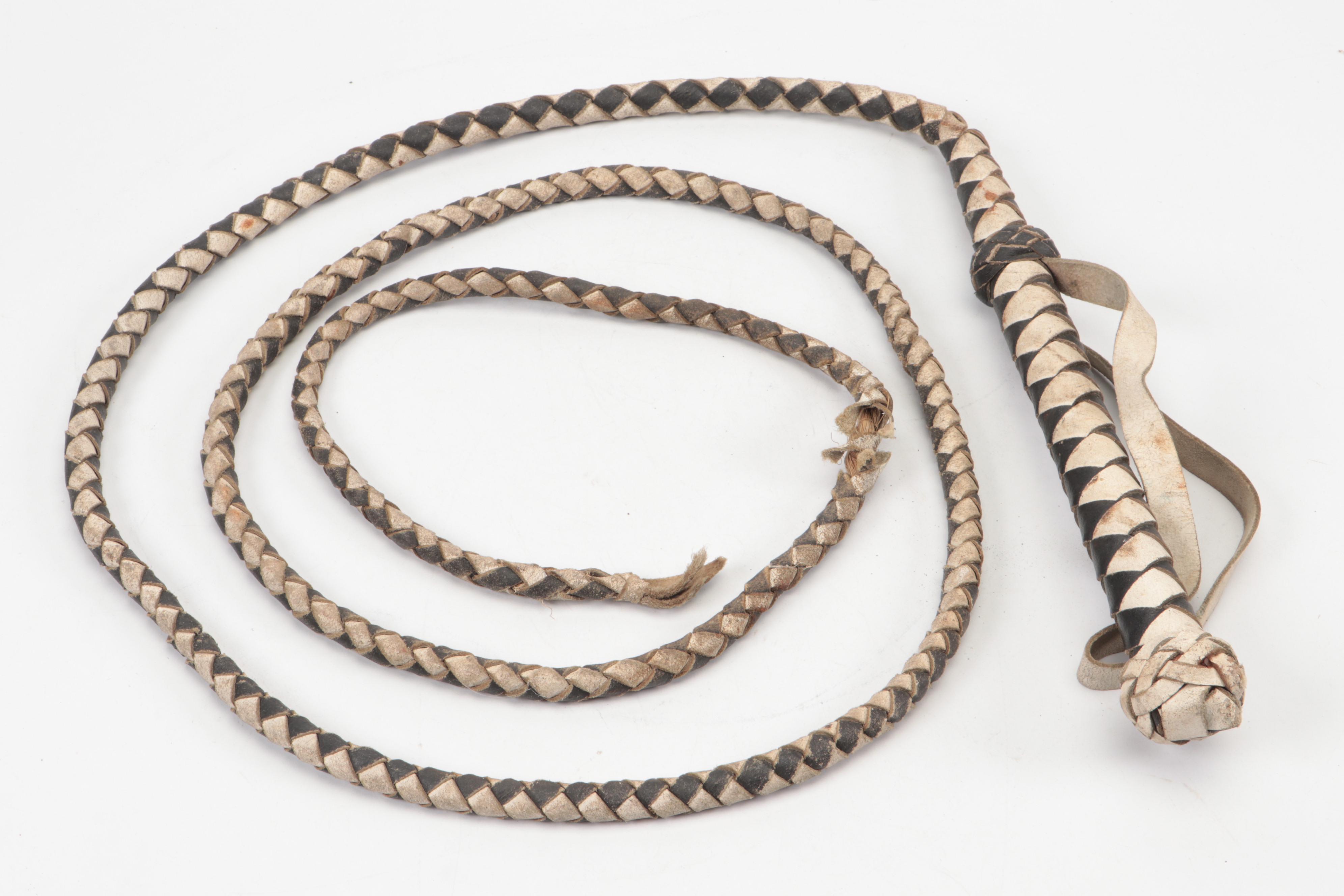 Handcrafted Braided Leather 8' Bullwhip