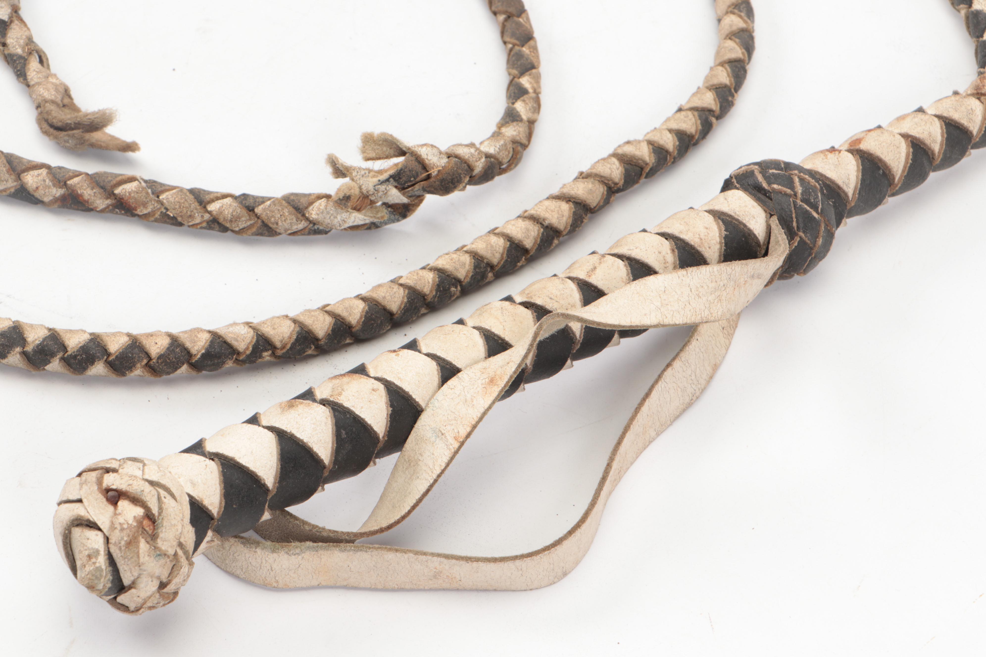 Handcrafted Braided Leather 8' Bullwhip