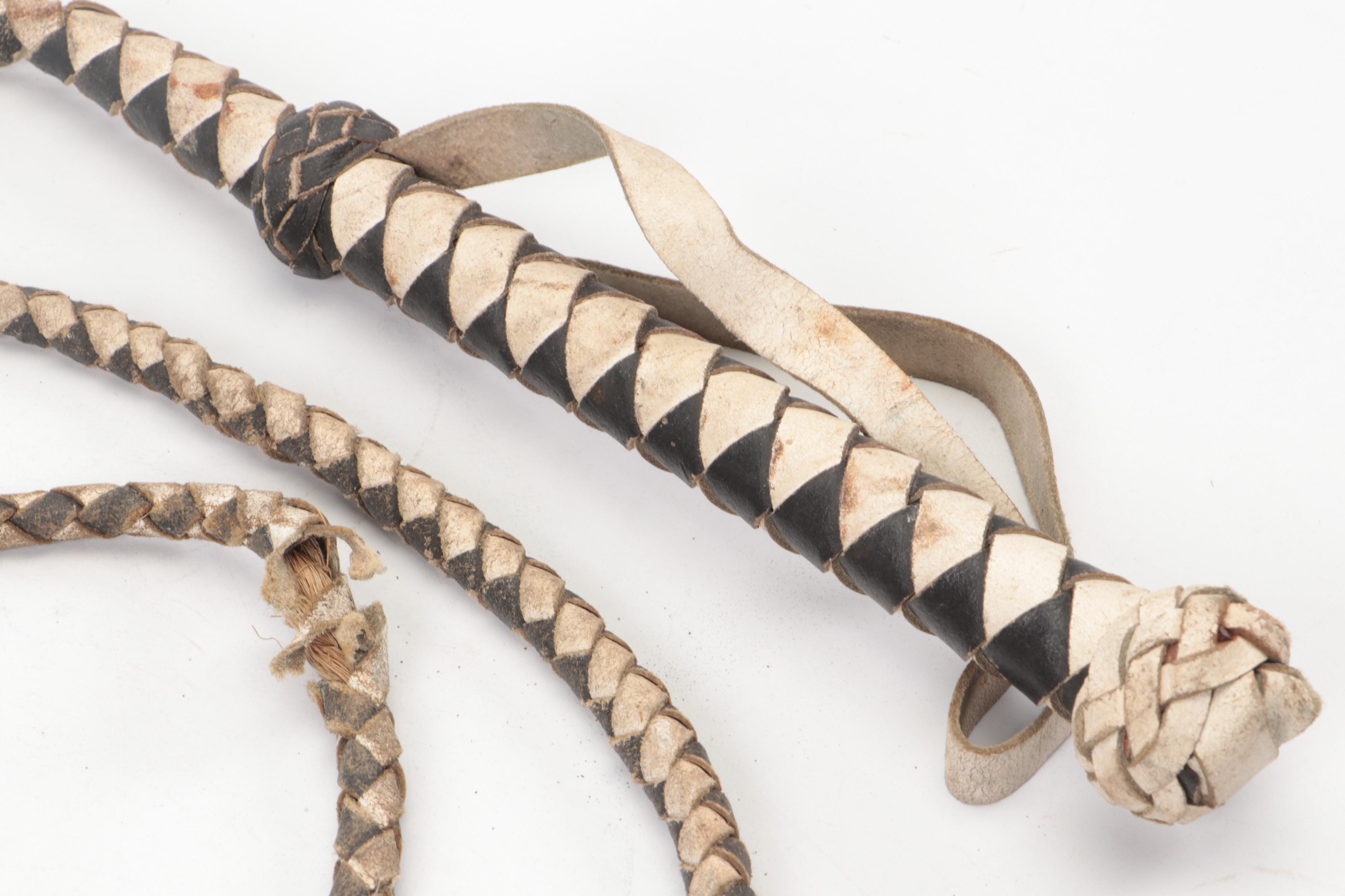 Handcrafted Braided Leather 8' Bullwhip