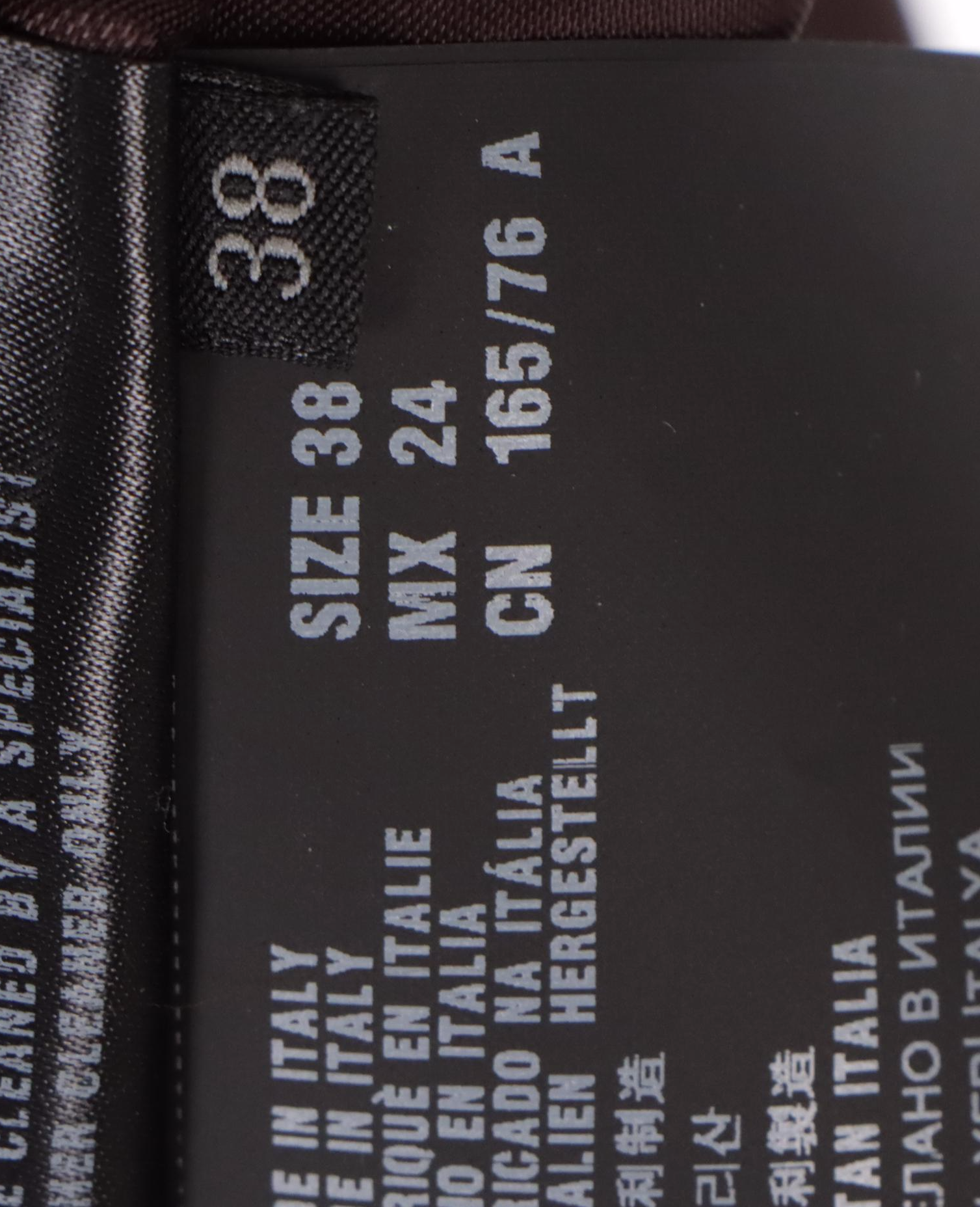 Prada Leather Jacket in Dark Brown Soft Lambskin Leather