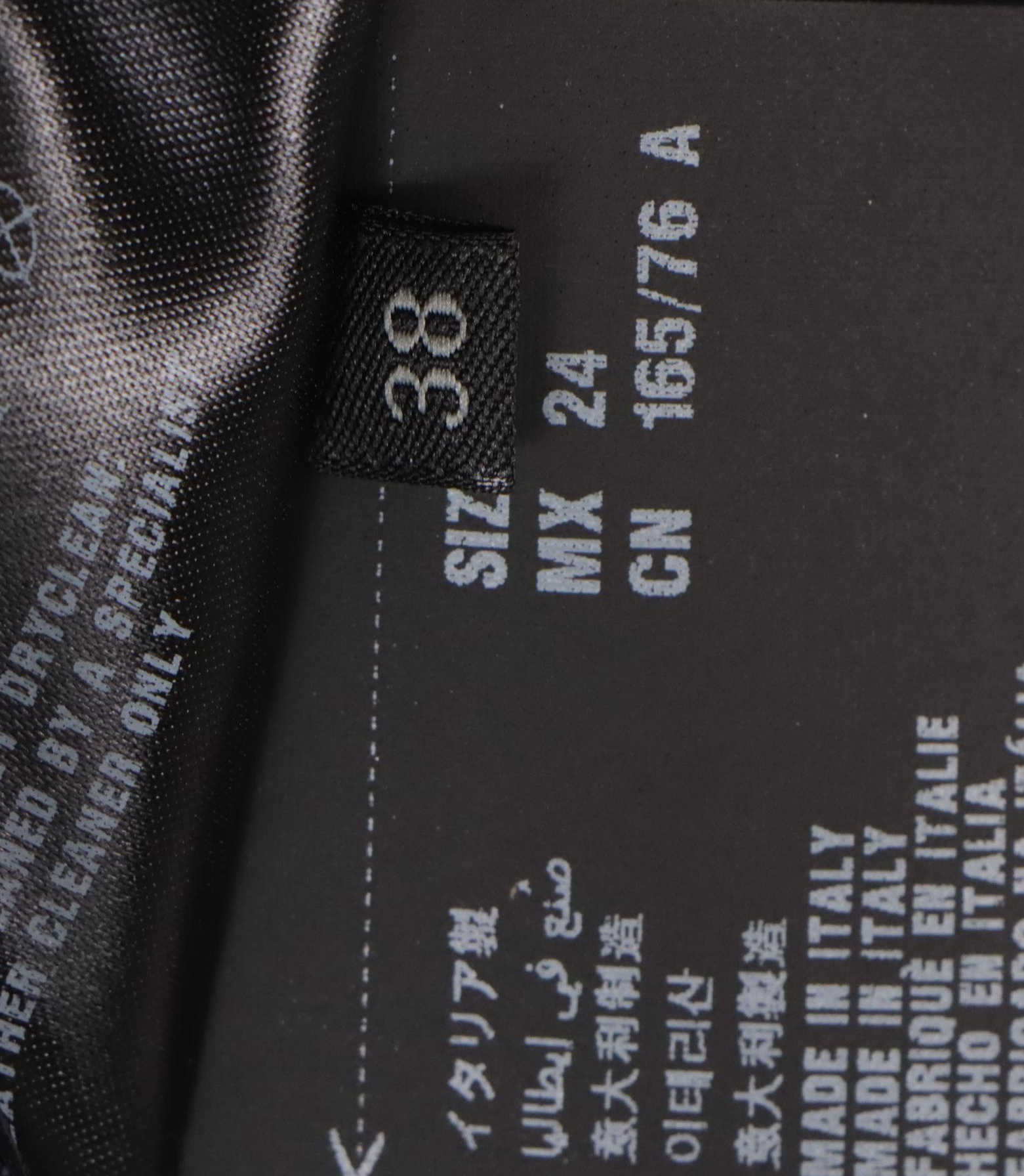 Prada Jacket in Navy Blue Suede Lambskin Leather