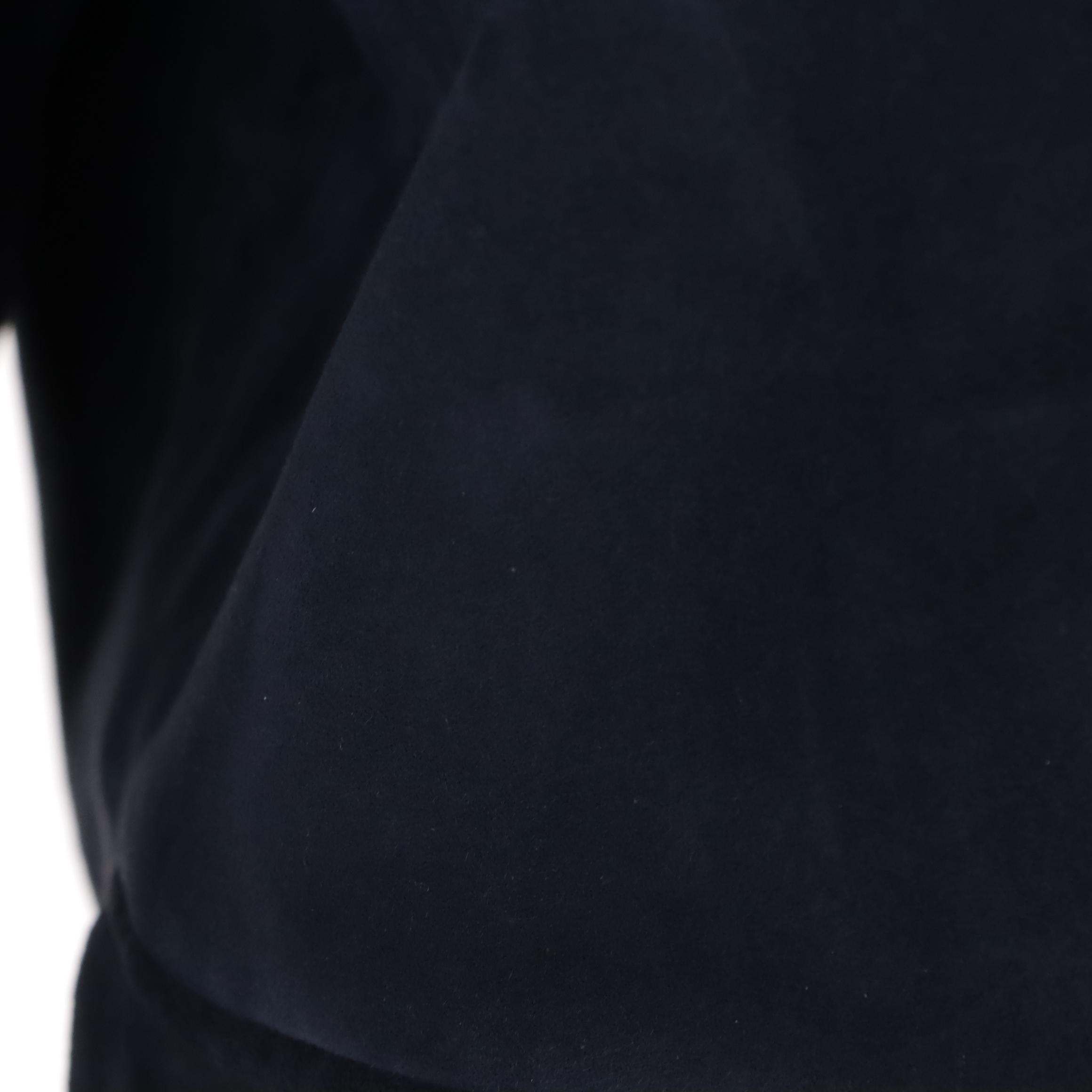 Prada Jacket in Navy Blue Suede Lambskin Leather