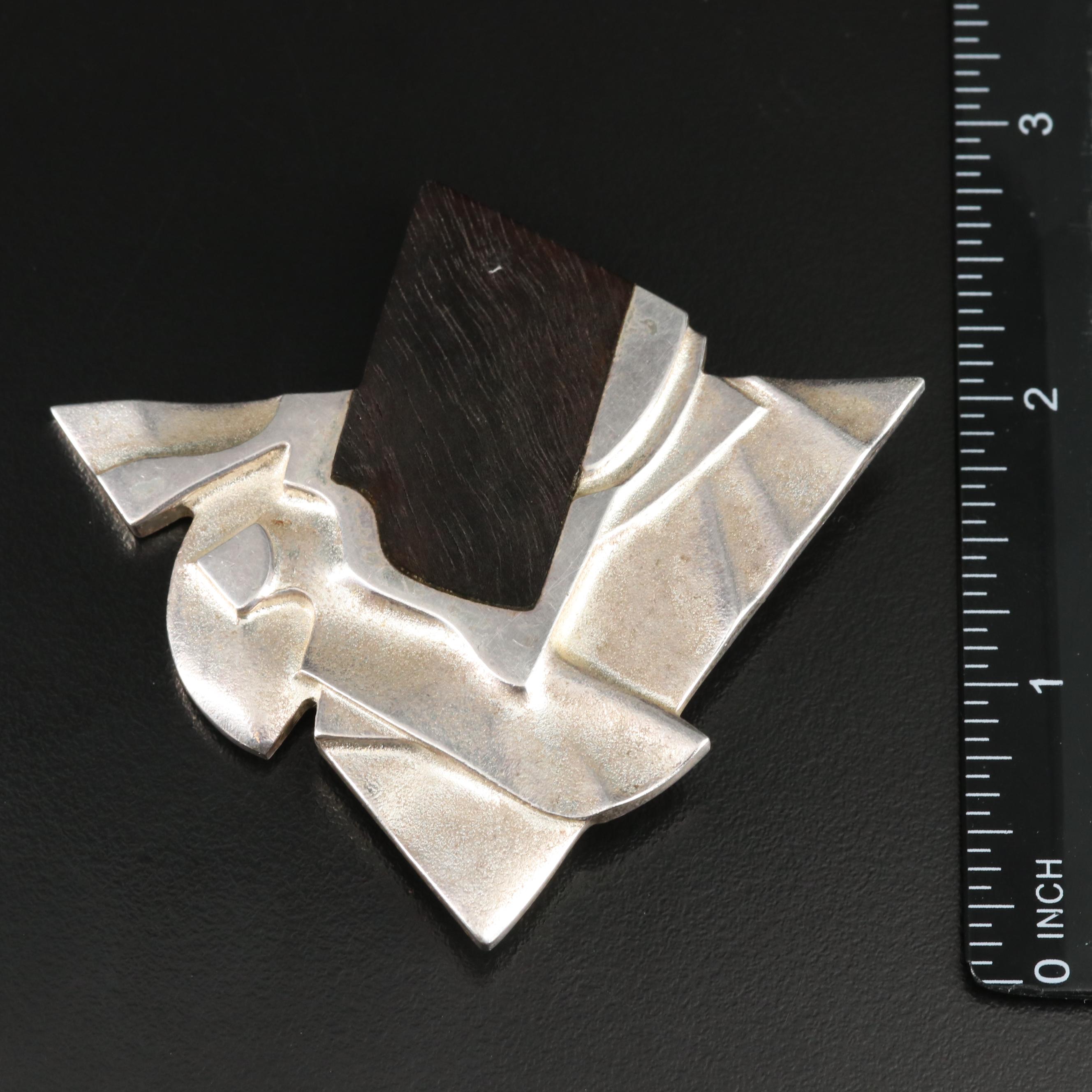 Lapponia Necklace and Wood Brooch-Pendant