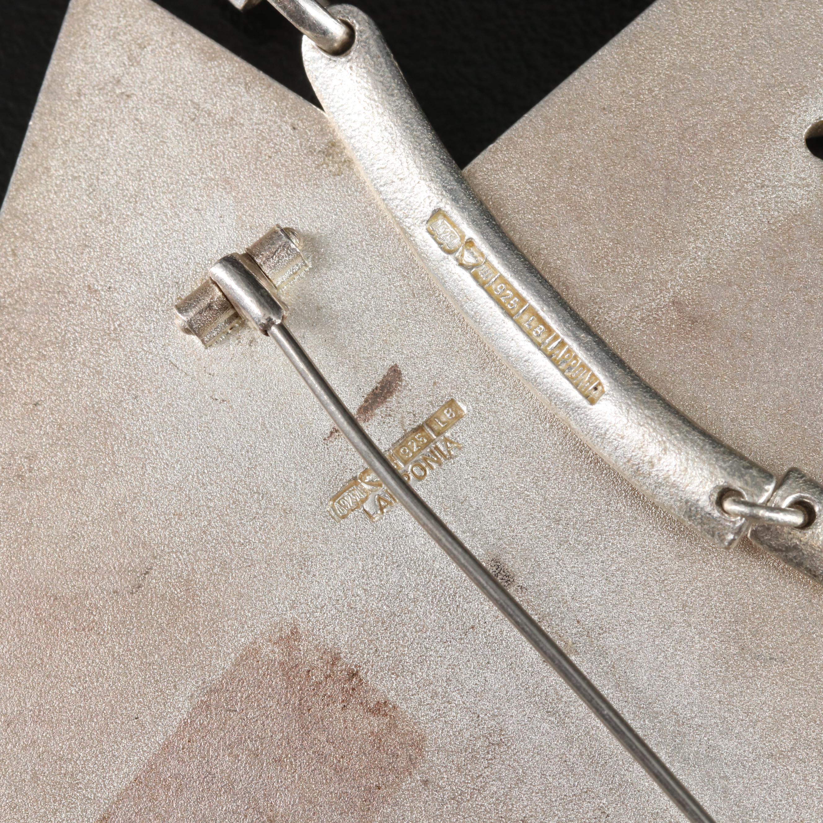 Lapponia Necklace and Wood Brooch-Pendant