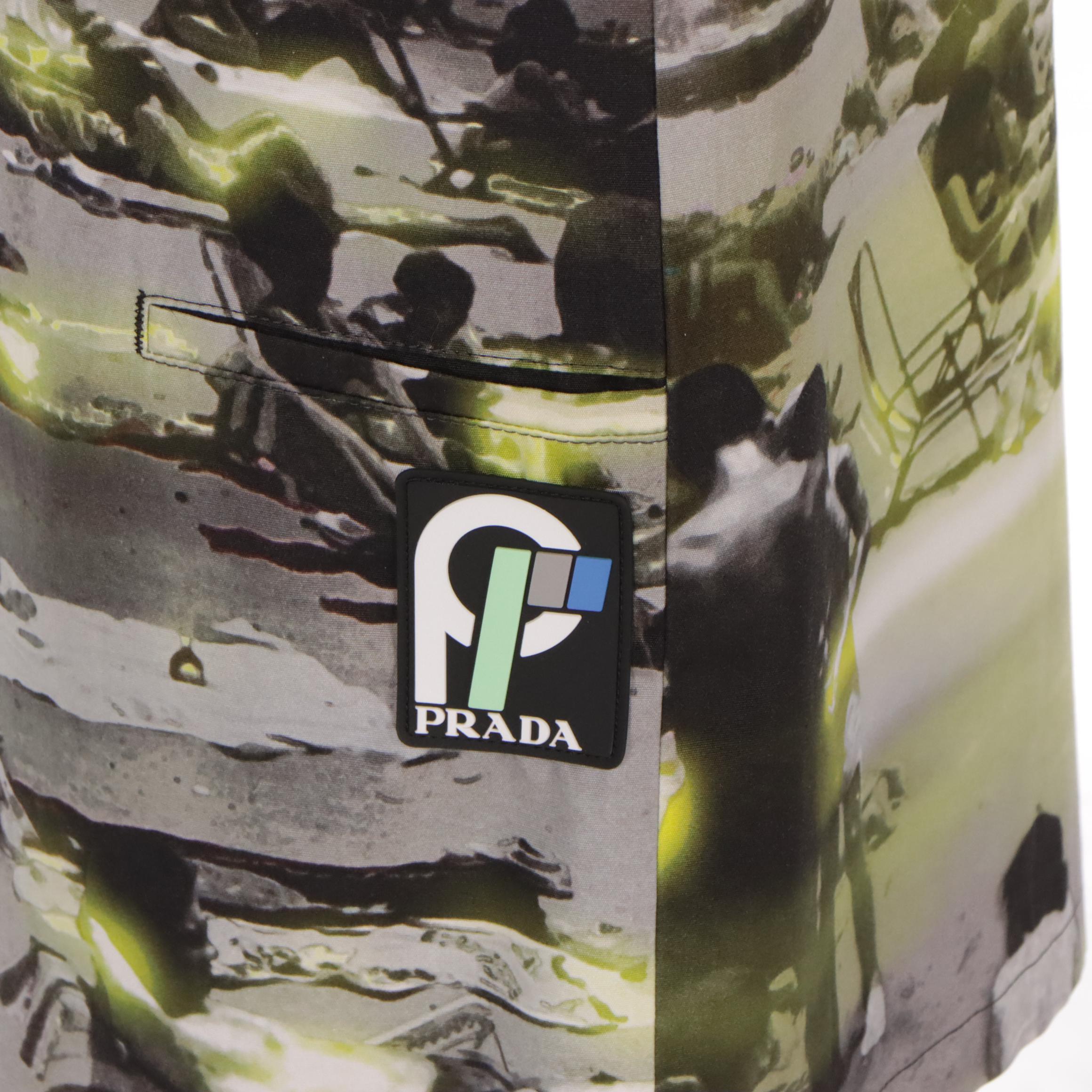 Prada Beach Scene Print Skirt