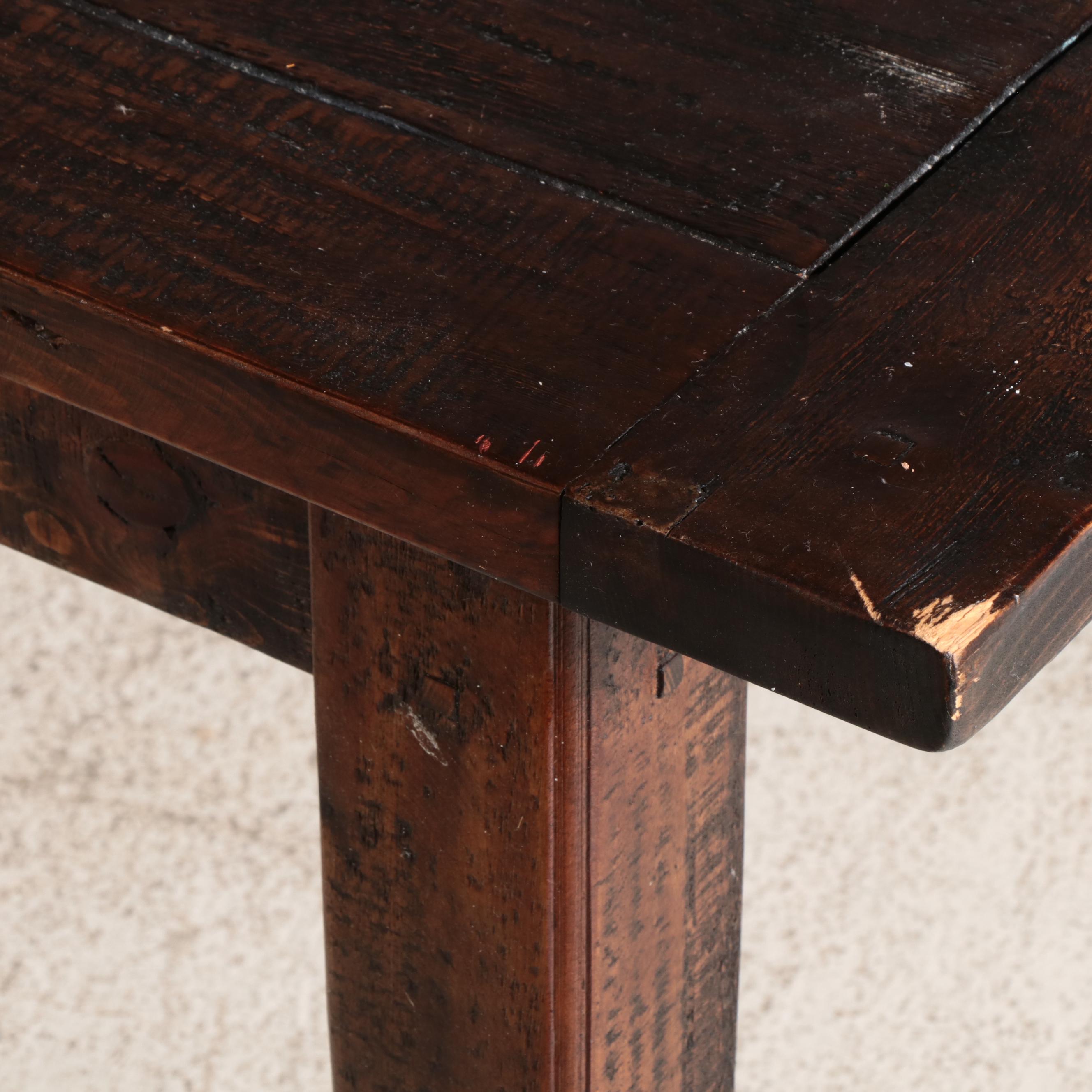 Primitive Style Pine Harvest Table