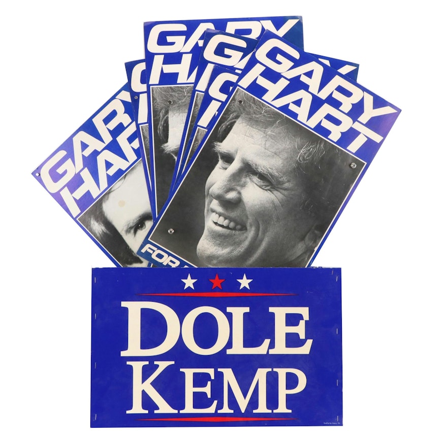 Gary Hart, Bob Dole, and Jack Kemp Political Posters, Late 20th Century