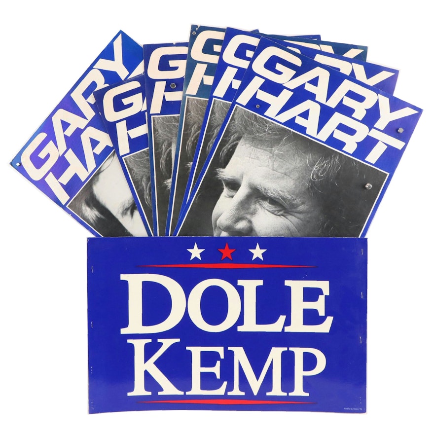 Gary Hart, Bob Dole, and Jack Kemp Political Posters, Late 20th Century