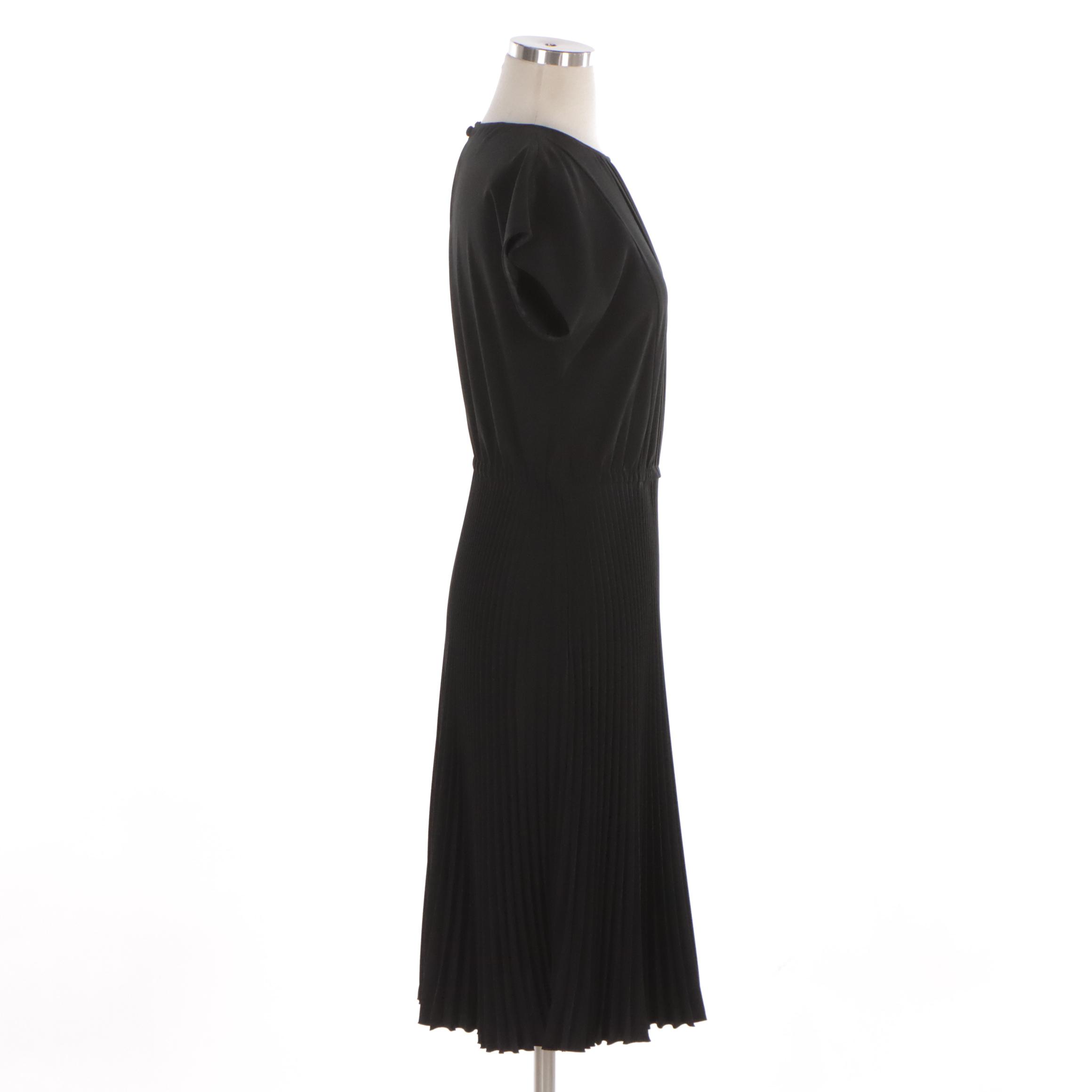 Prada Black Pleated Dress