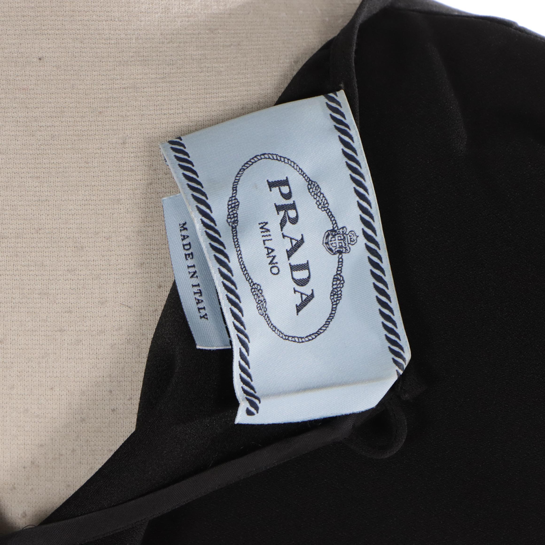 Prada Black Pleated Dress