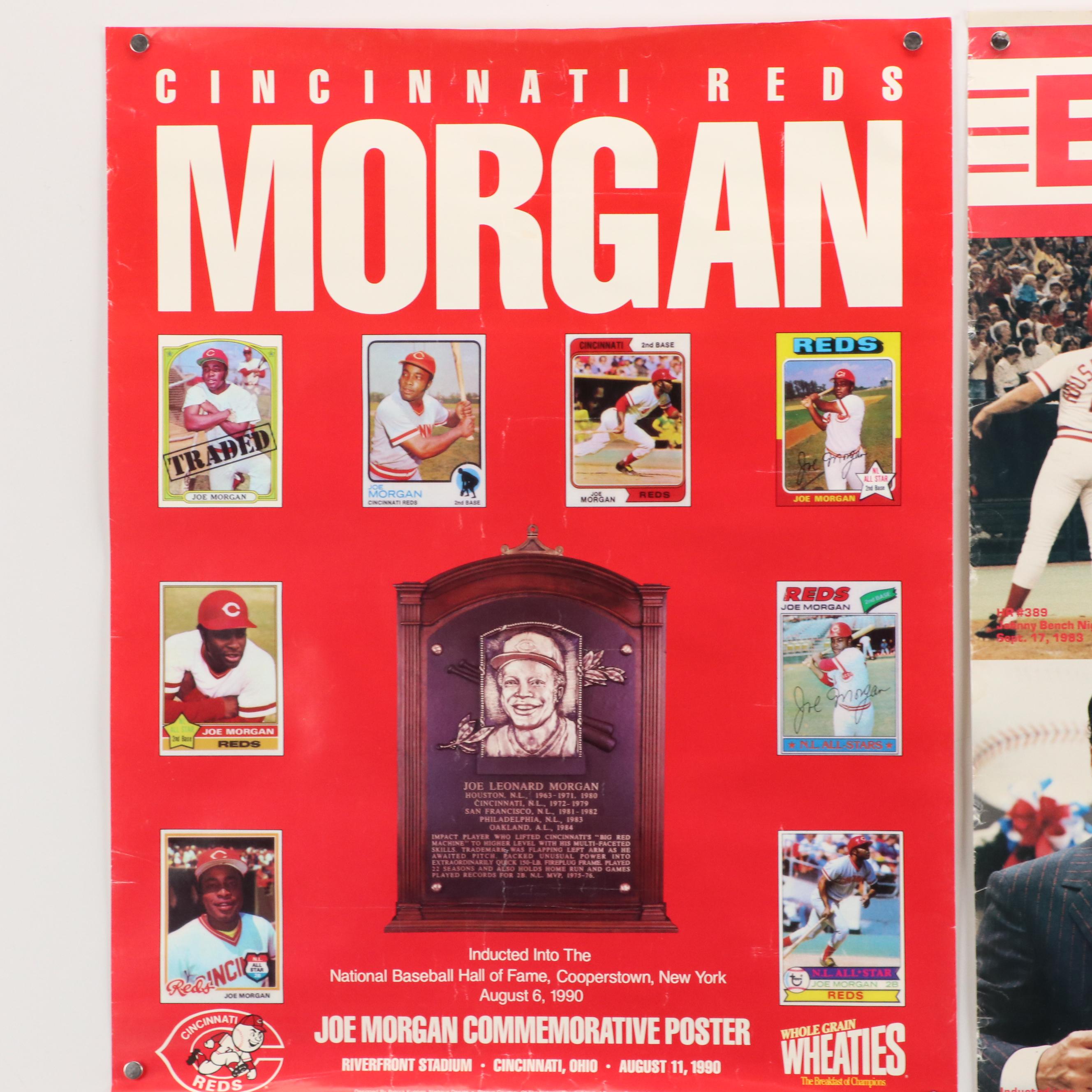 Cincinnati Reds Baseball Posters Featuring Johnny Bench and Joe Morgan