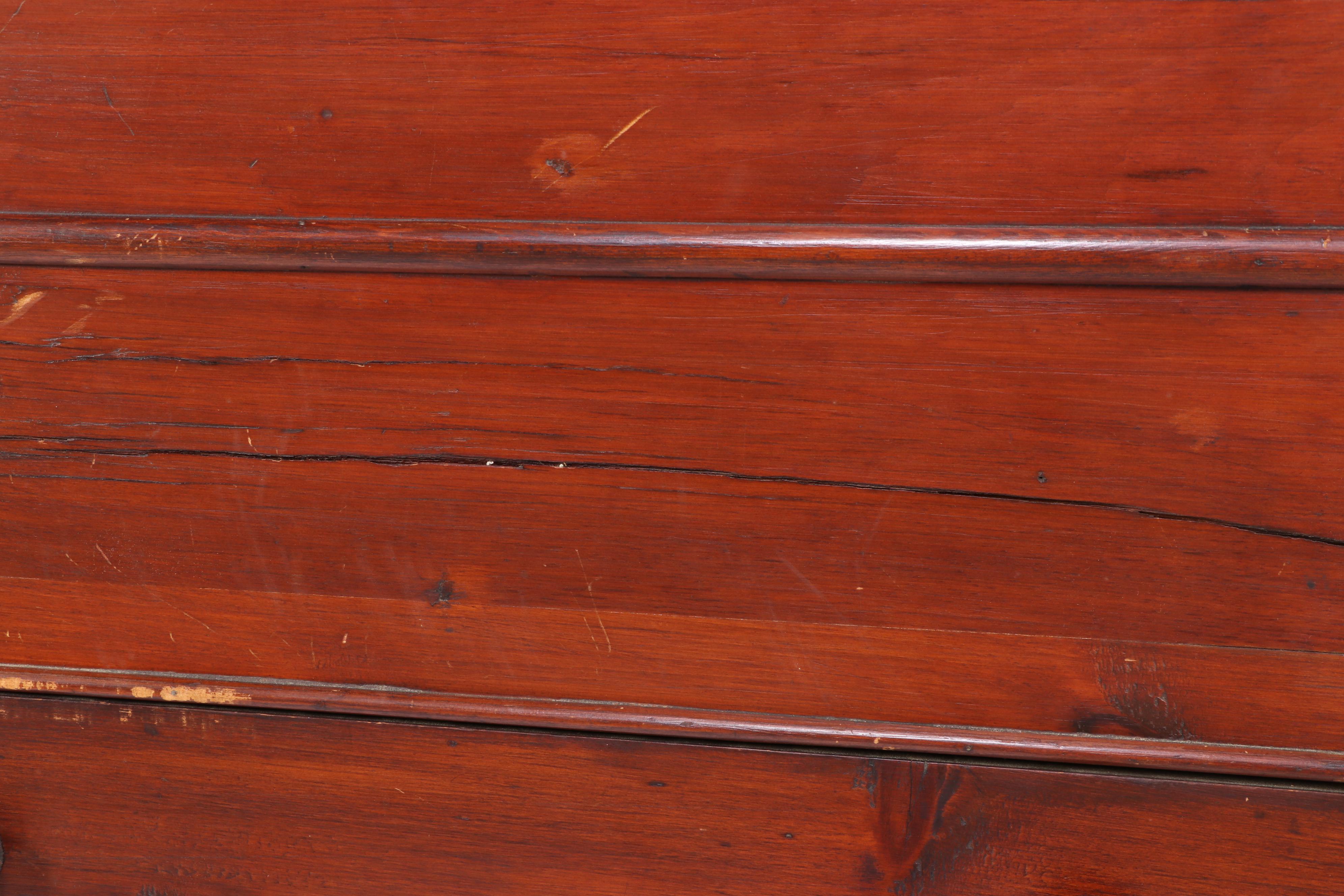 American Primitive Pine Mule Chest, Early 19th Century