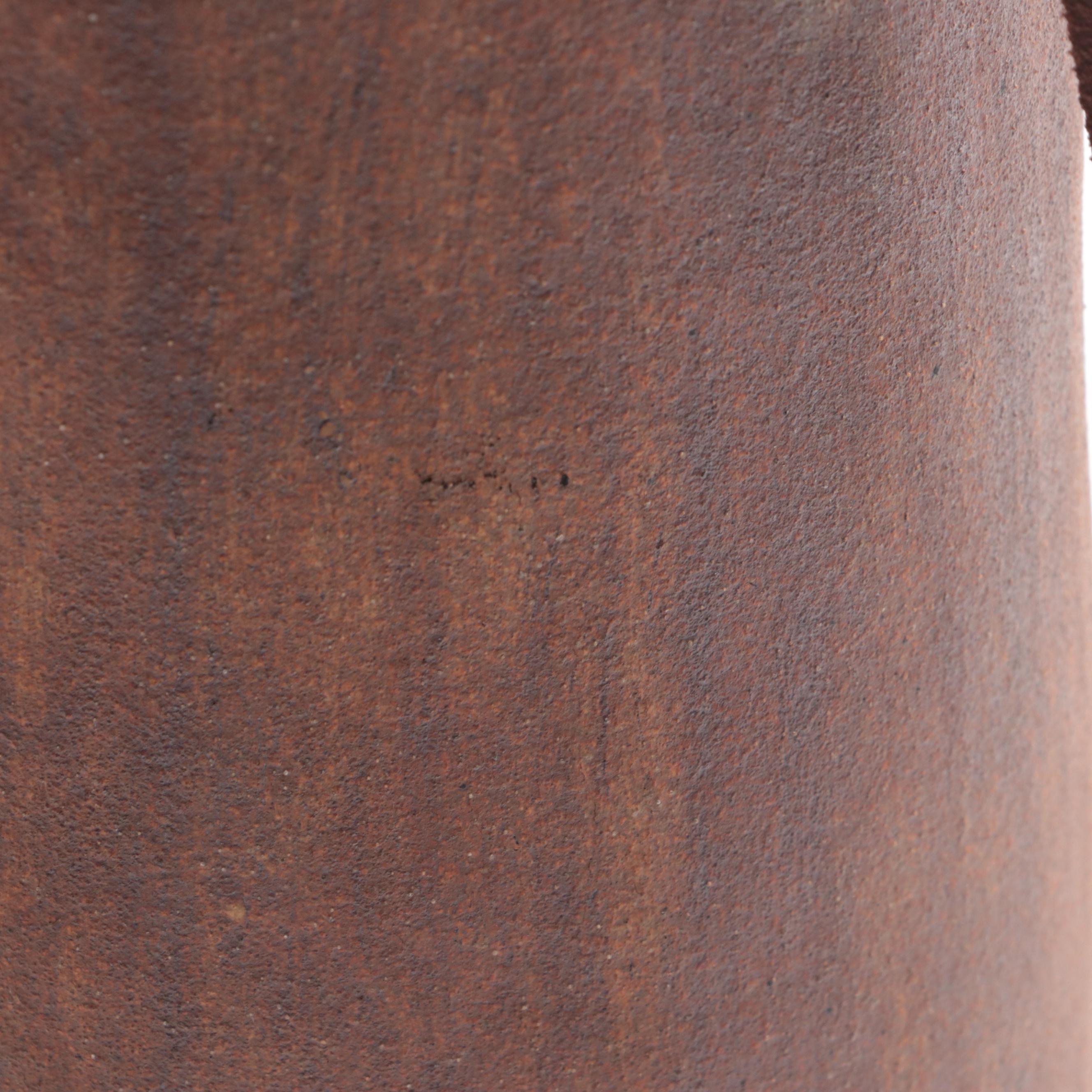 Lynn Hone Hand-Sculpted Stoneware Clay Southwest Figure with Pot, 1987