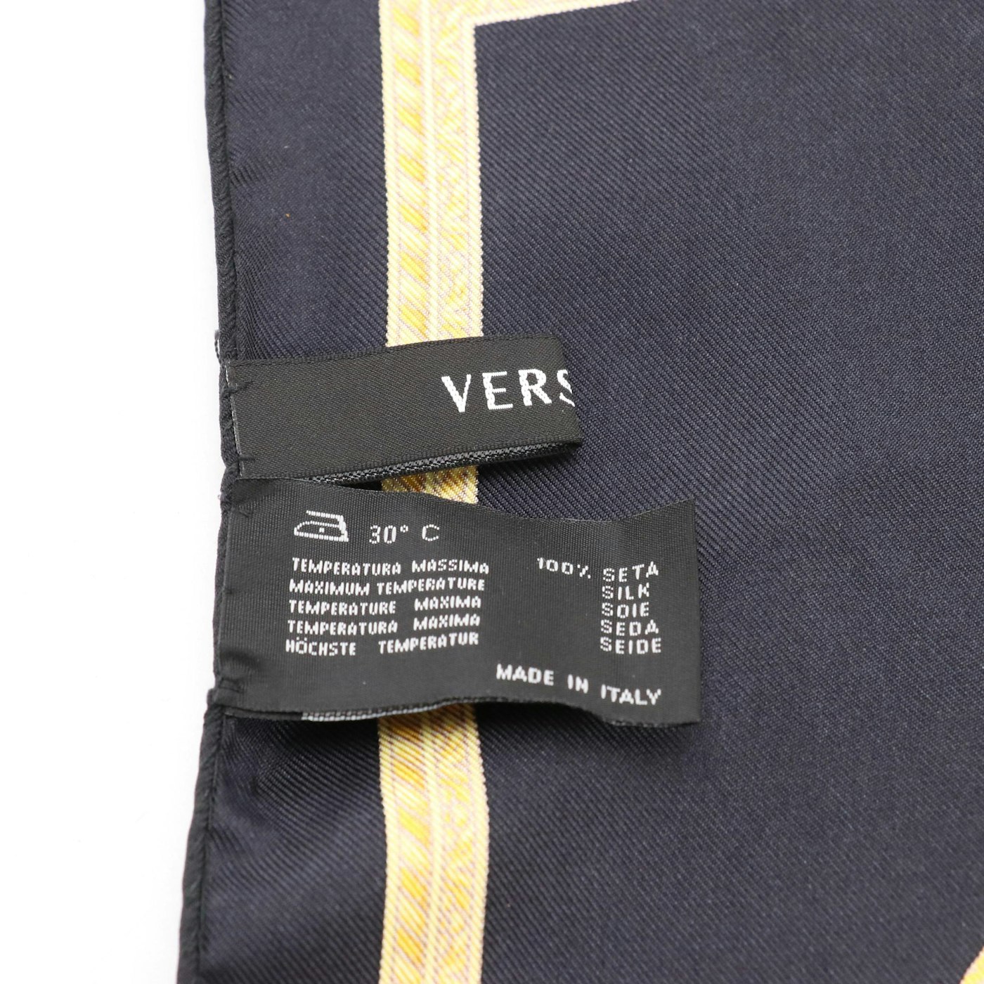 Versace Scarf 90 in Black and Gold Silk | EBTH
