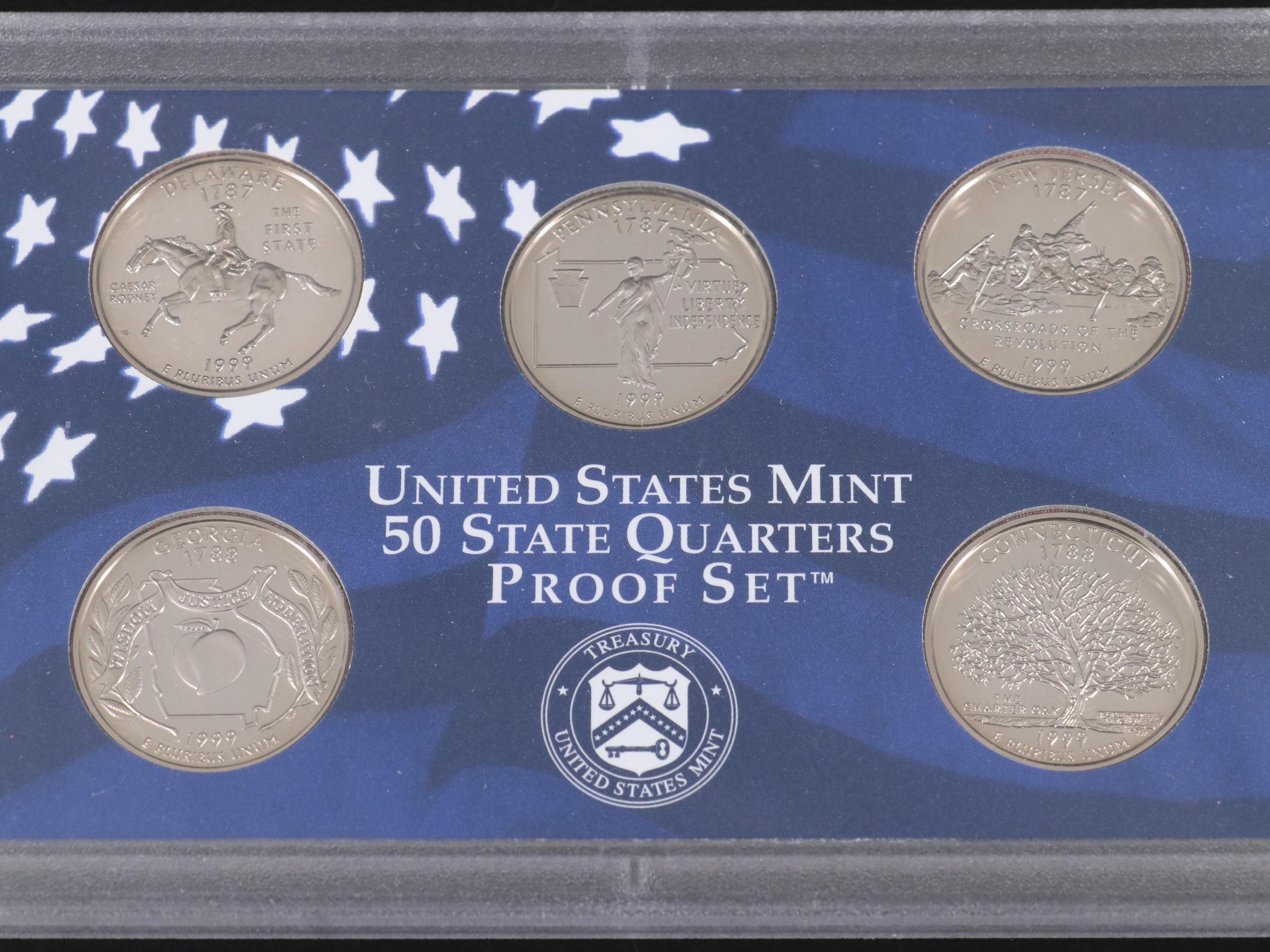 Thirteen Different U.S. Mint Proof Sets, 1999 to 2011 Complete