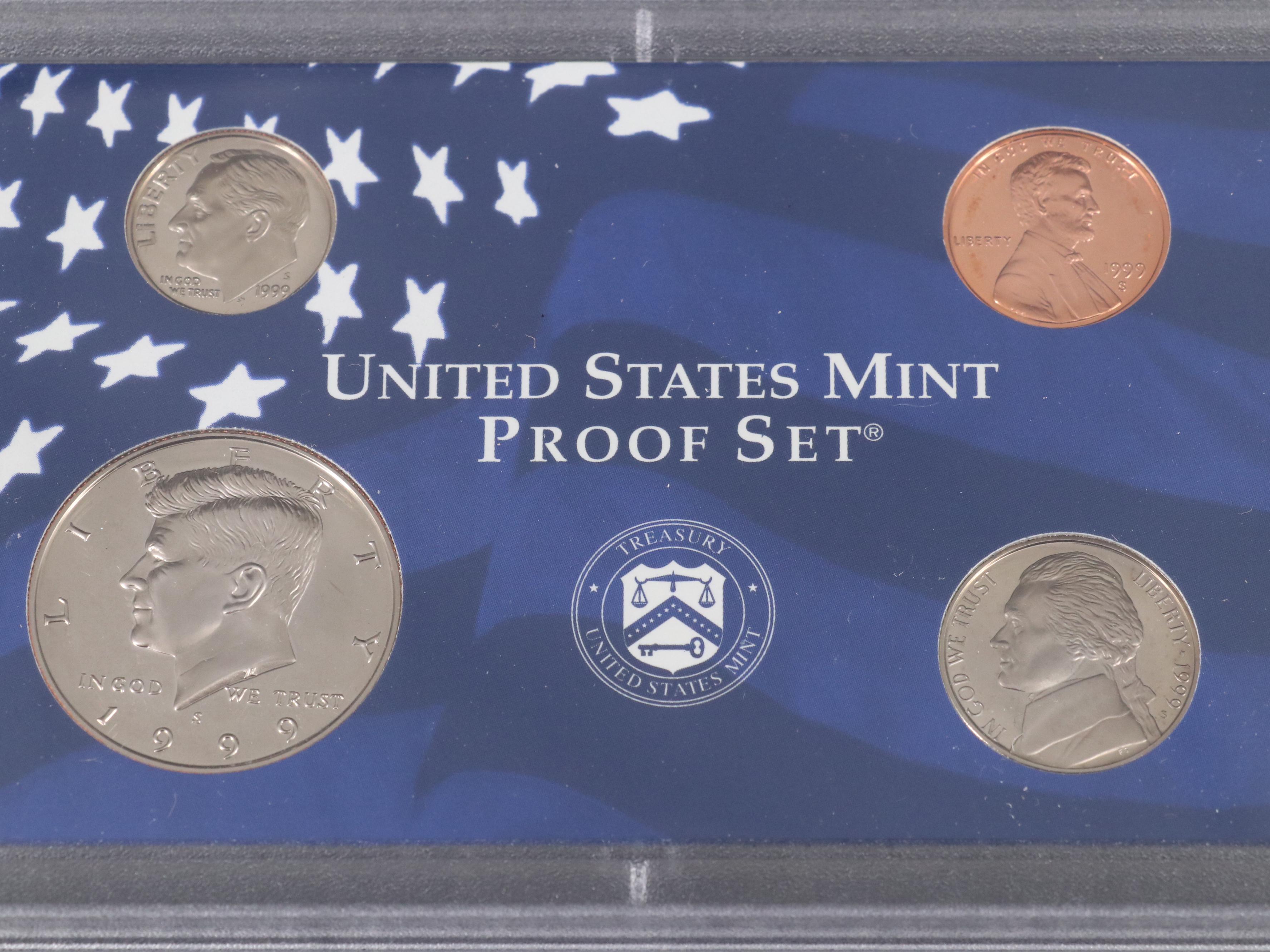 Thirteen Different U.S. Mint Proof Sets, 1999 to 2011 Complete