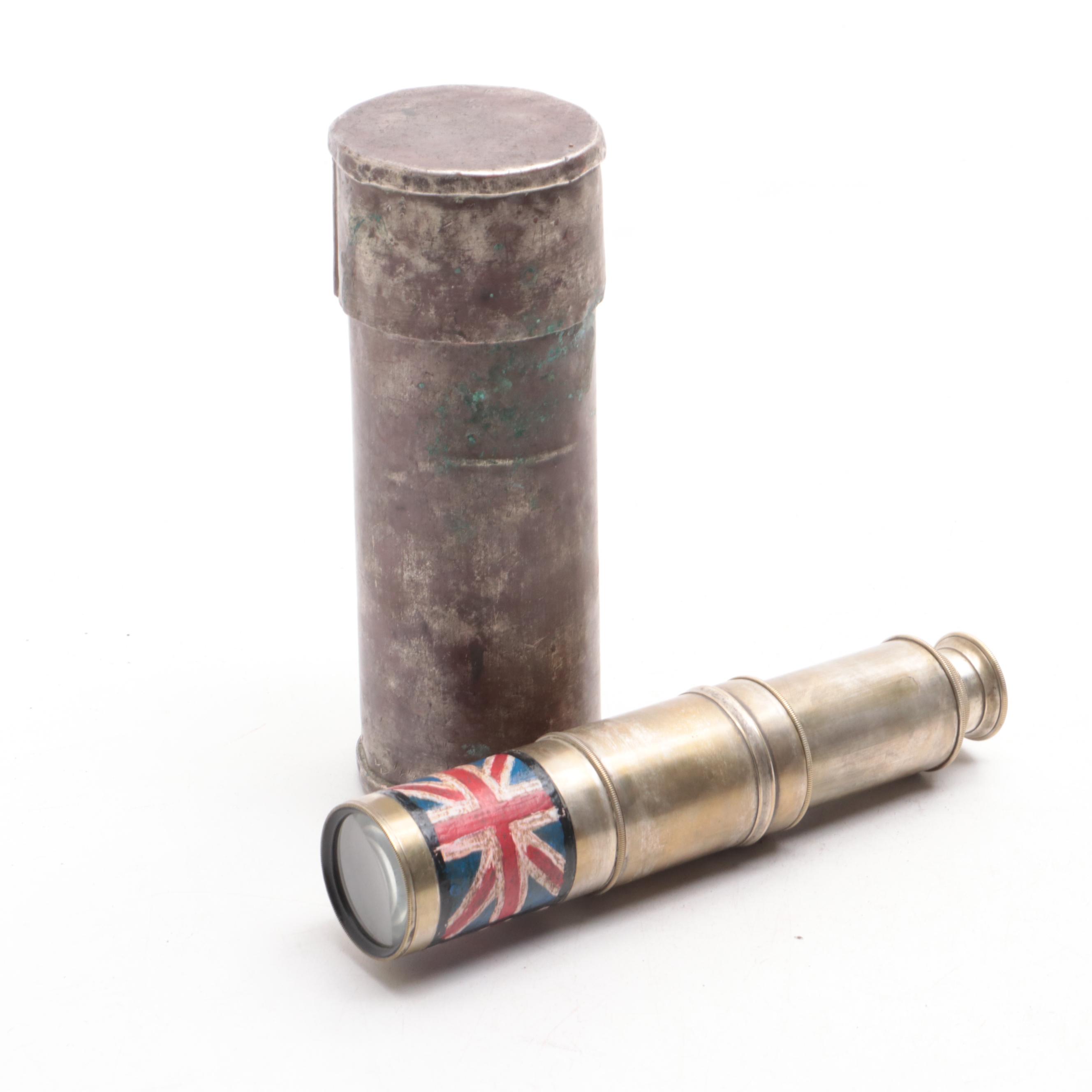 Ross Handheld Telescope with Other Union Jack Telescope and Case