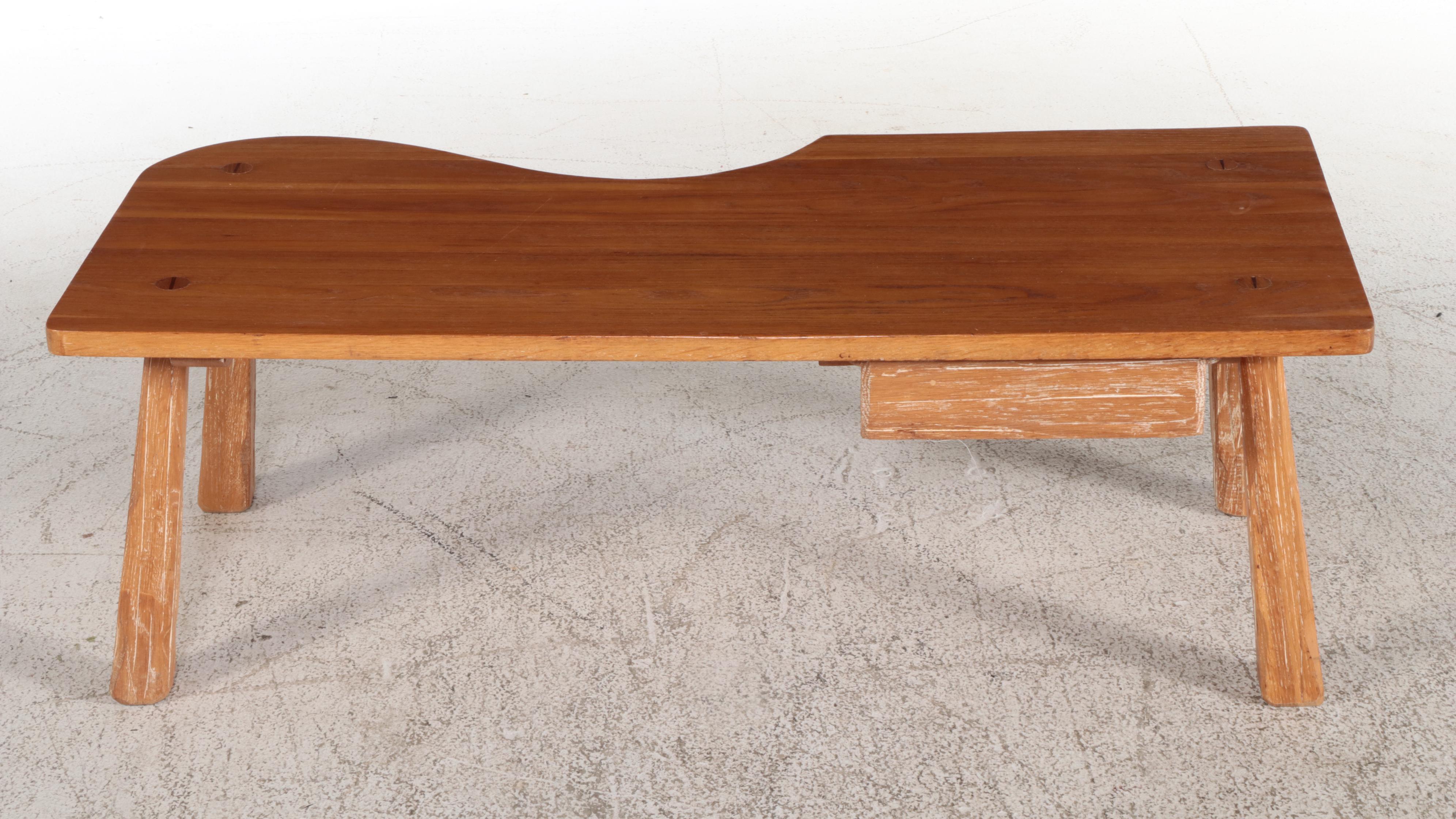 A. Brandt Company "Ranch Oak" Cobbler's-Bench-Form Coffee Table