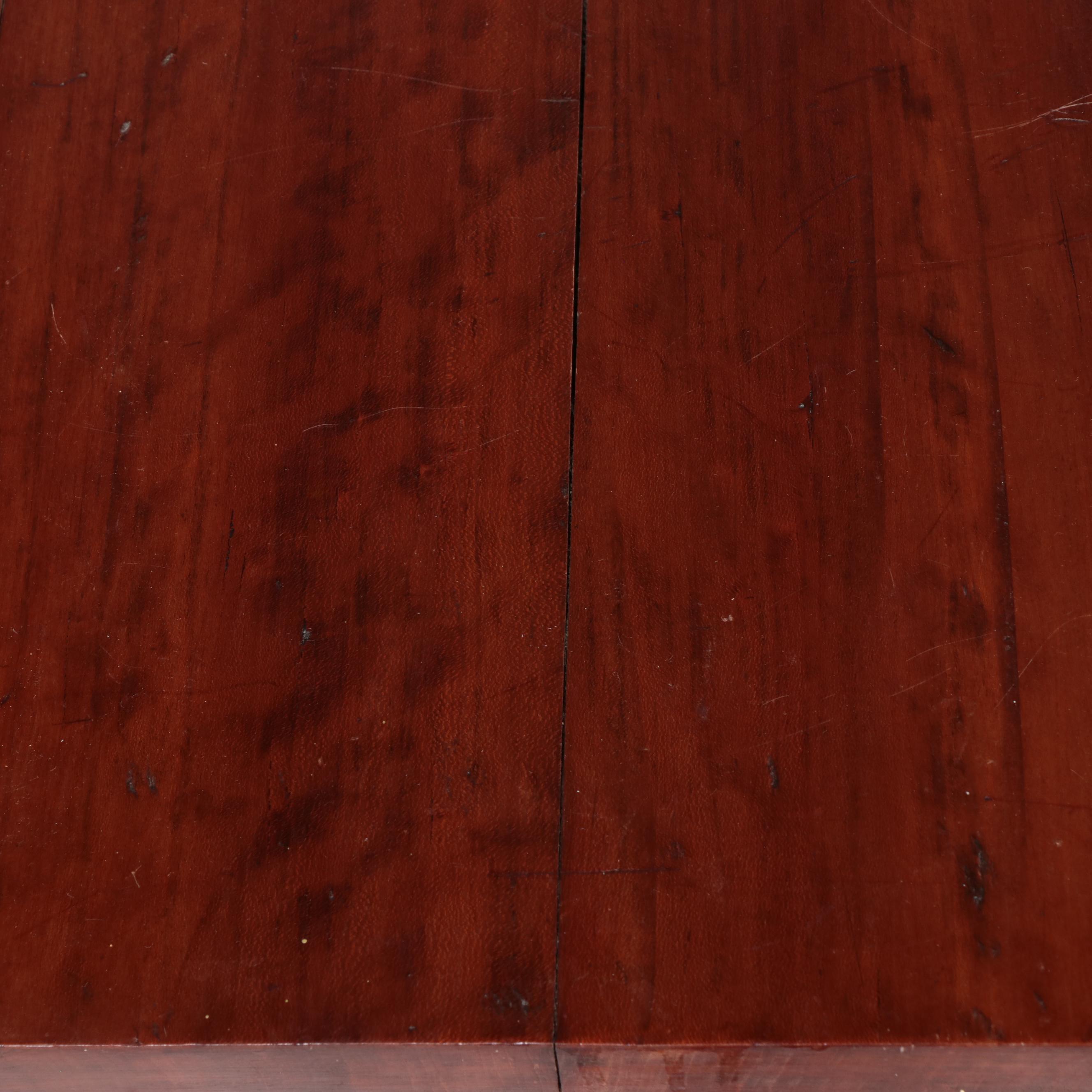 American Primitive Cherrywood and Mahogany Drop-Leaf Side Table, 19th Century