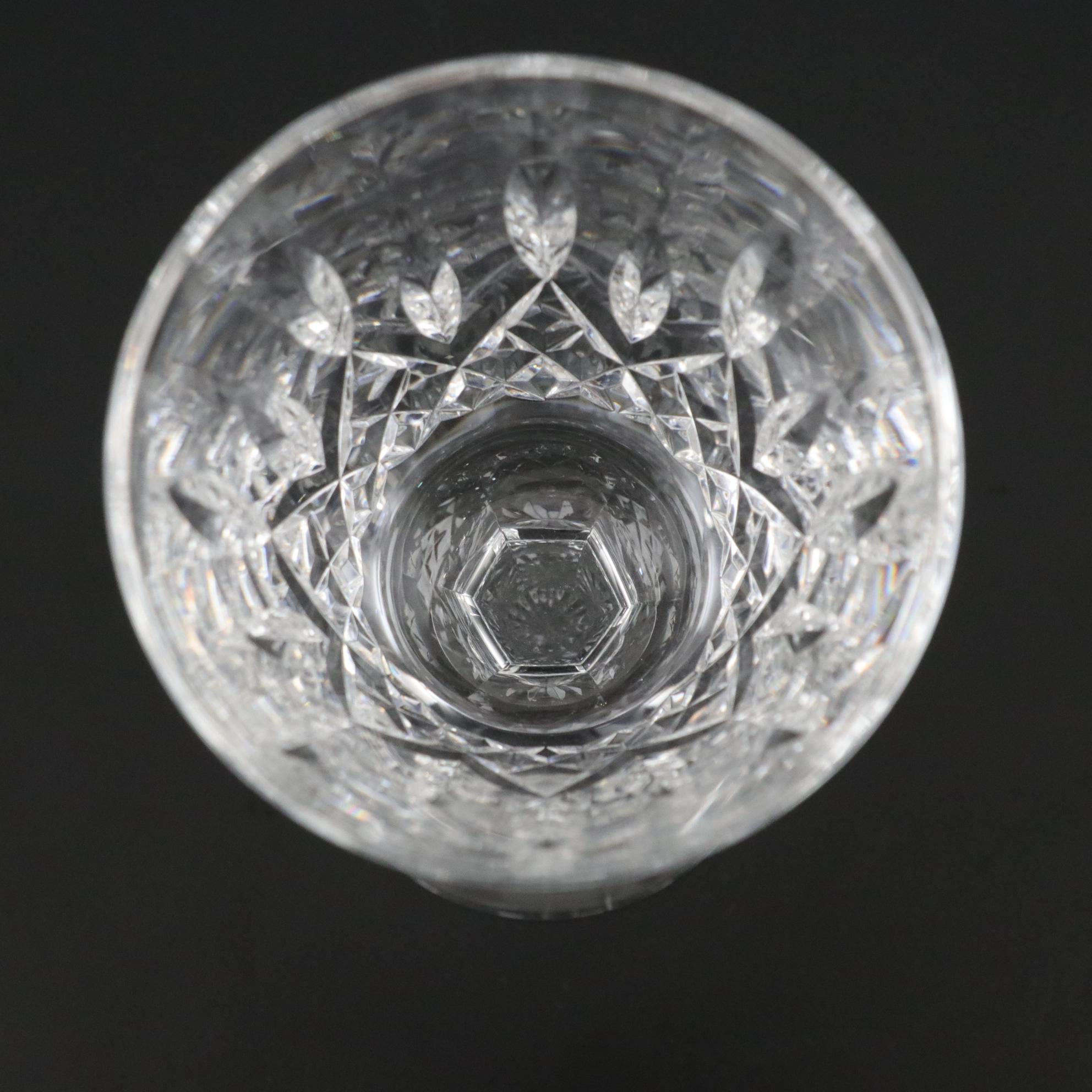 Waterford "Lismore" Crystal Claret Wine Glasses, Set of Seven