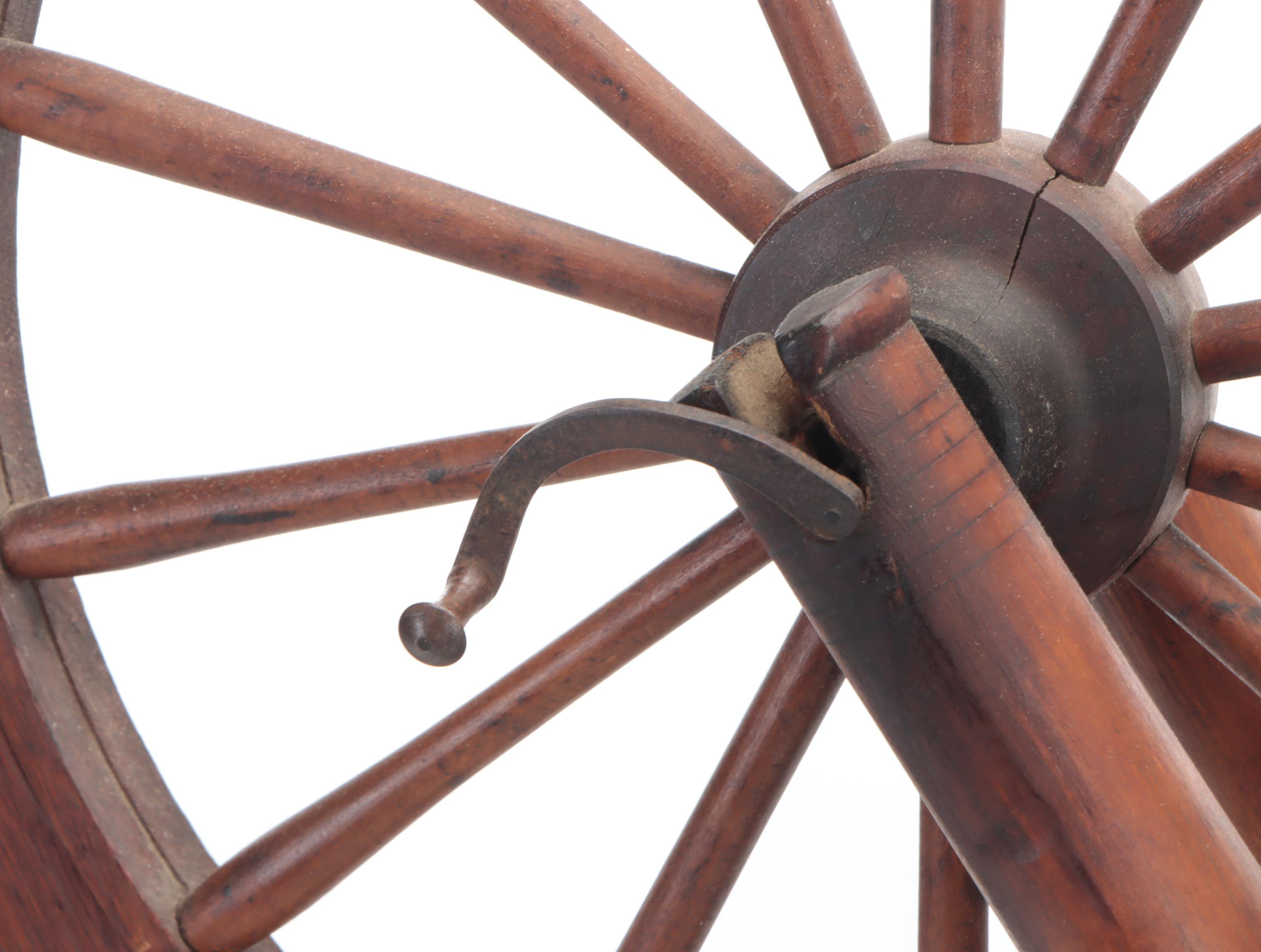 Primitive Spinning Wheel, Late 19th Century