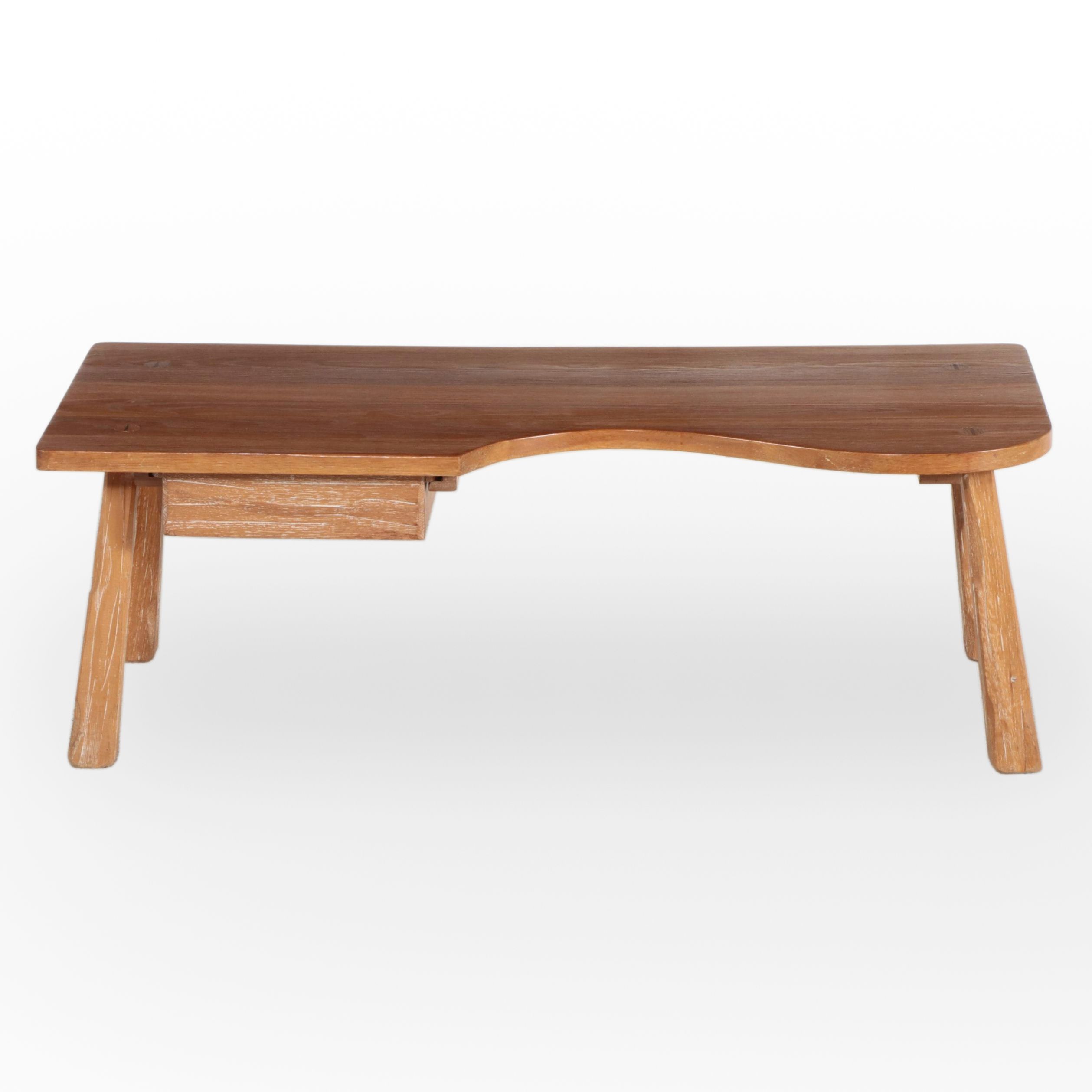 A. Brandt Company "Ranch Oak" Cobbler's-Bench-Form Coffee Table