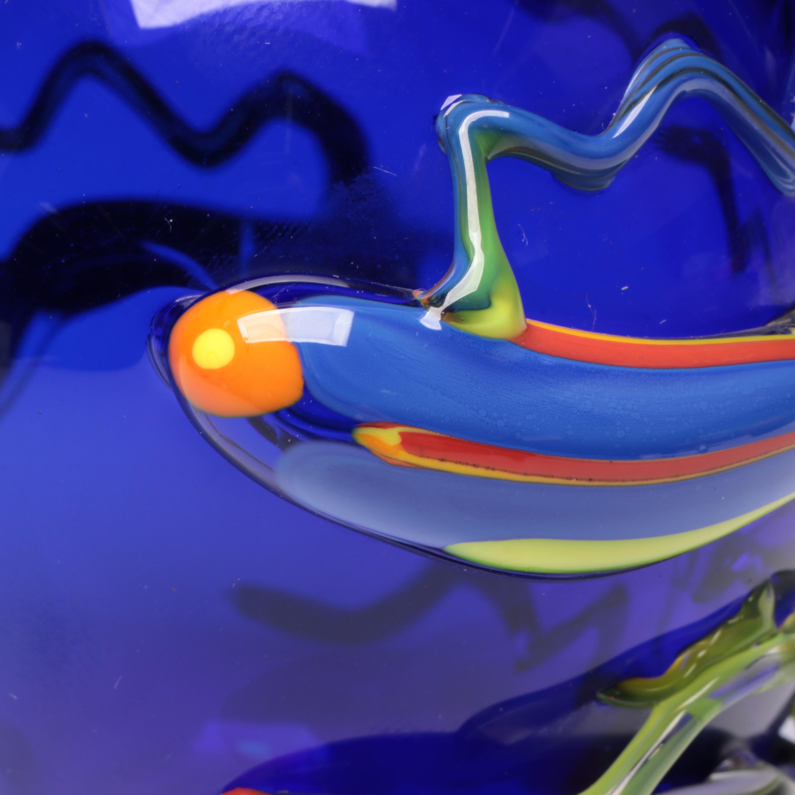 Lewis Haynes Hand-Blown Studio Art Glass Vase, 1990