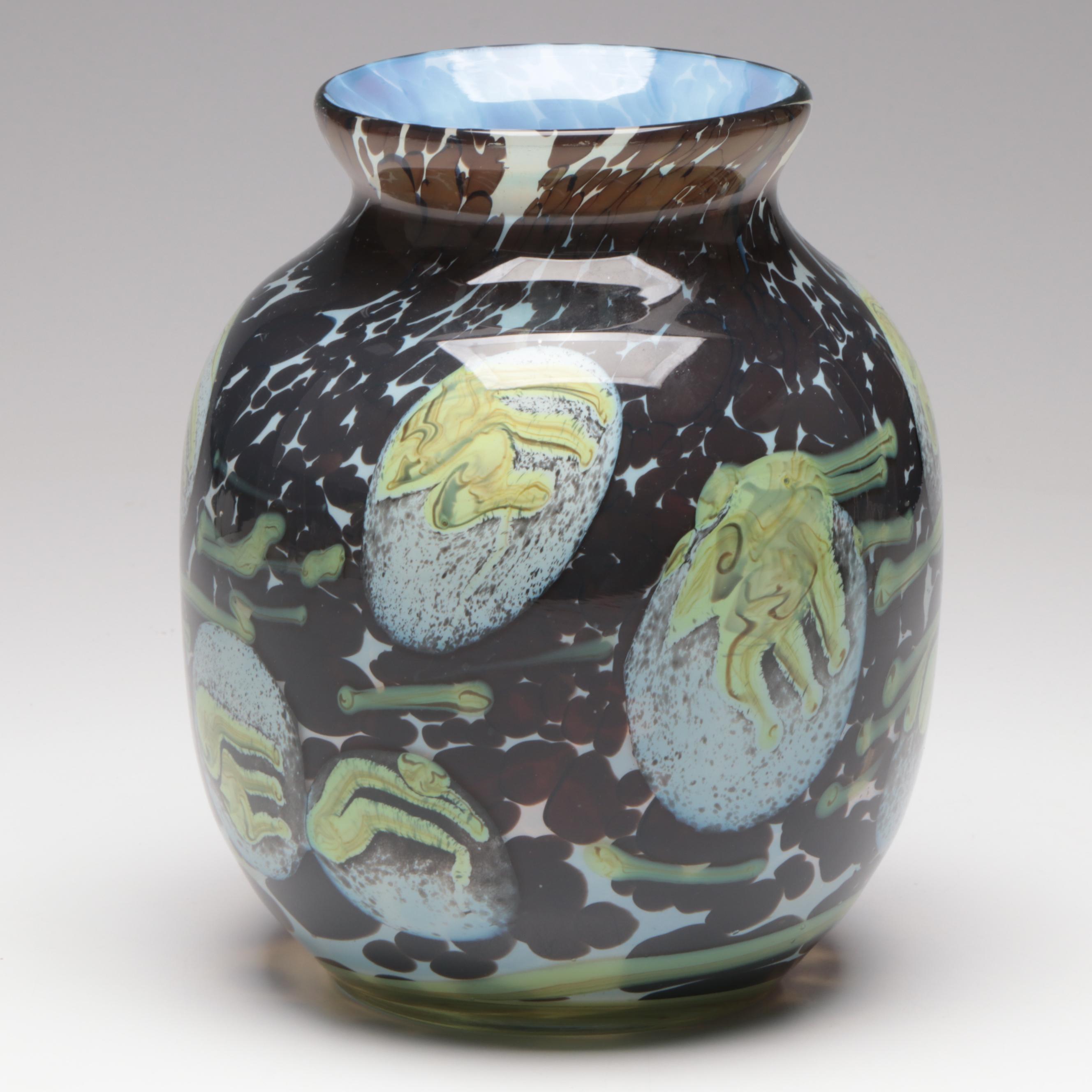 Abstract Art Glass Vase