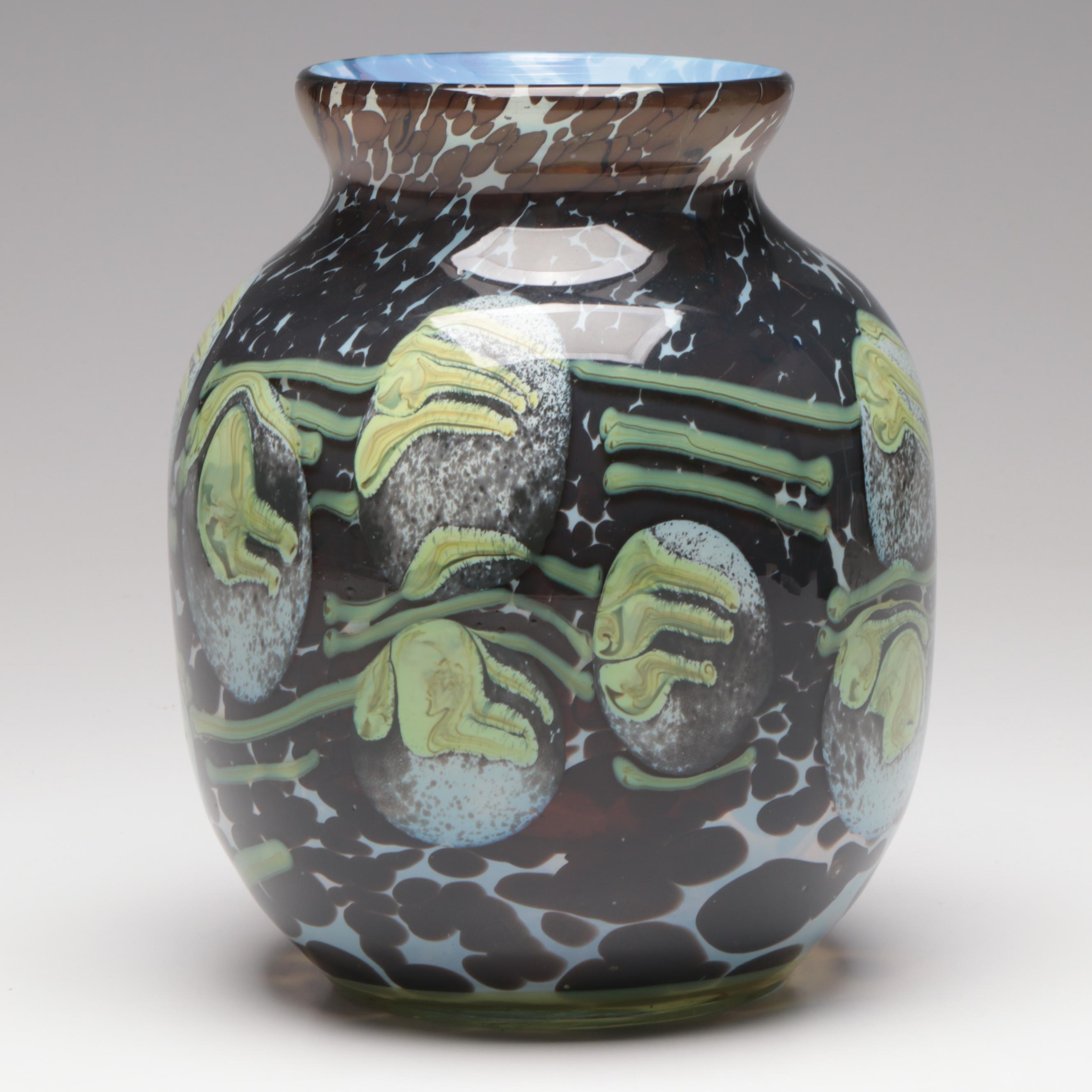 Abstract Art Glass Vase