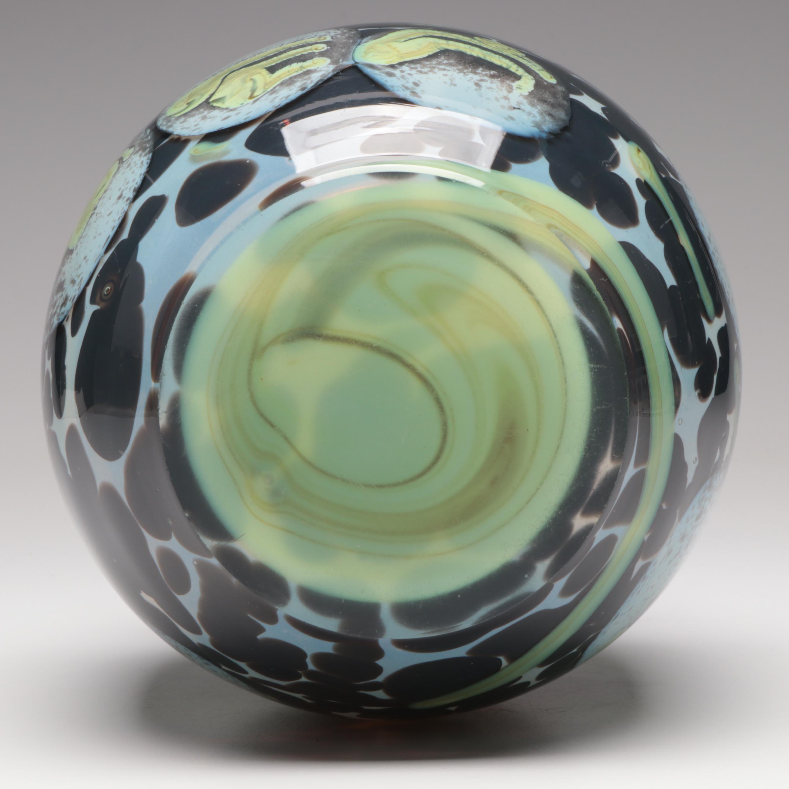 Abstract Art Glass Vase