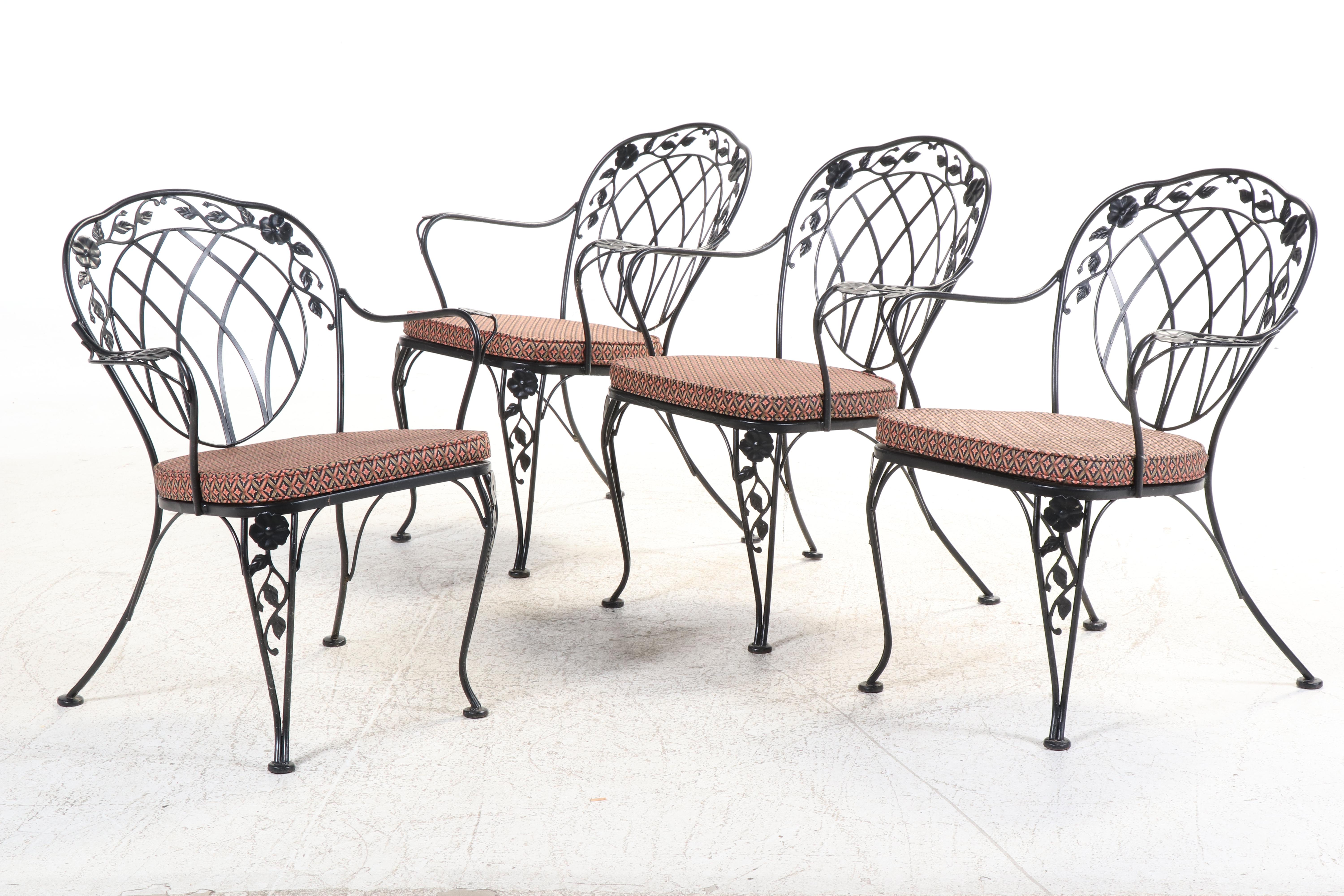 Five-Piece Wrought Iron Patio Dining Set