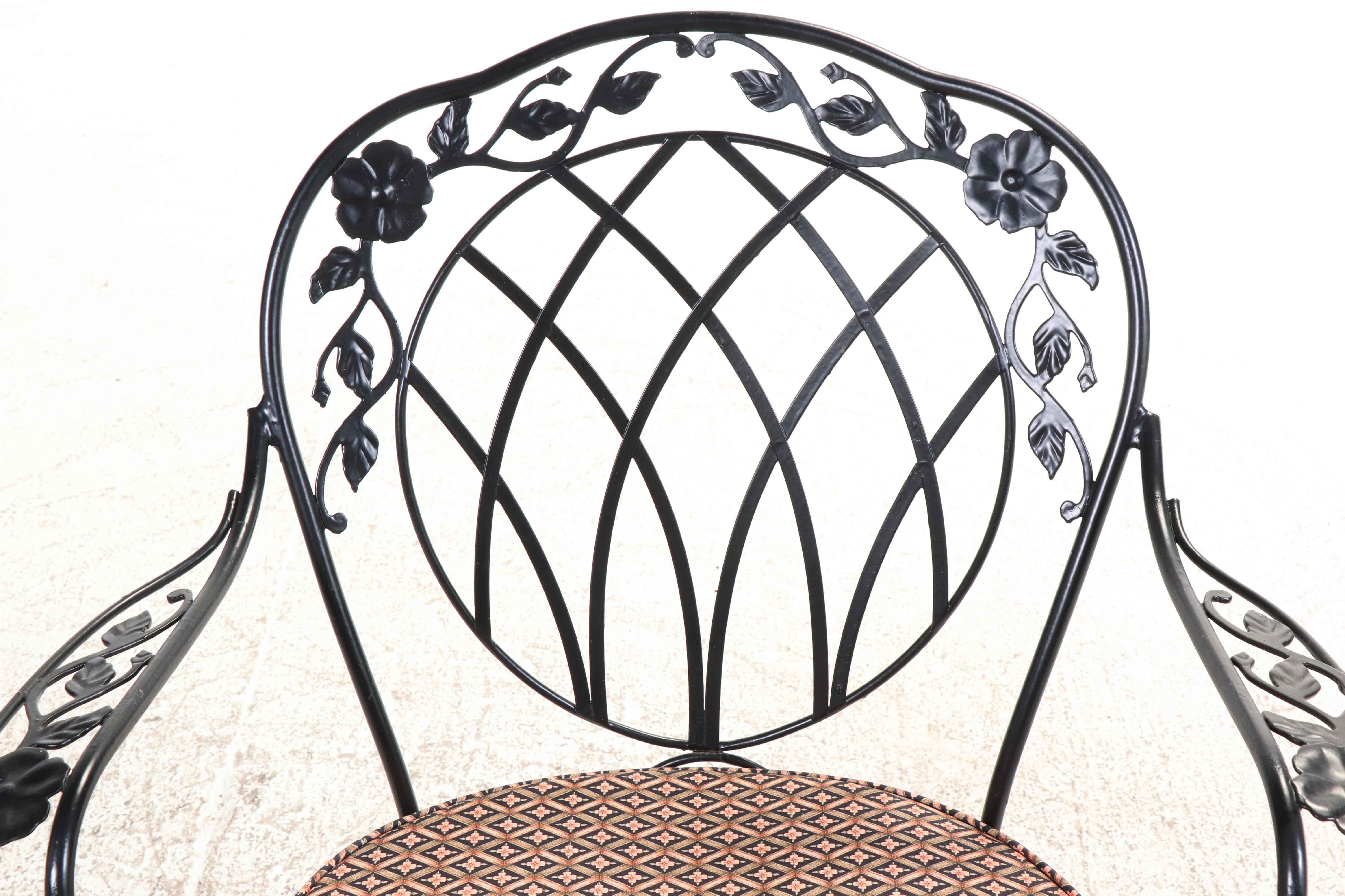 Five-Piece Wrought Iron Patio Dining Set