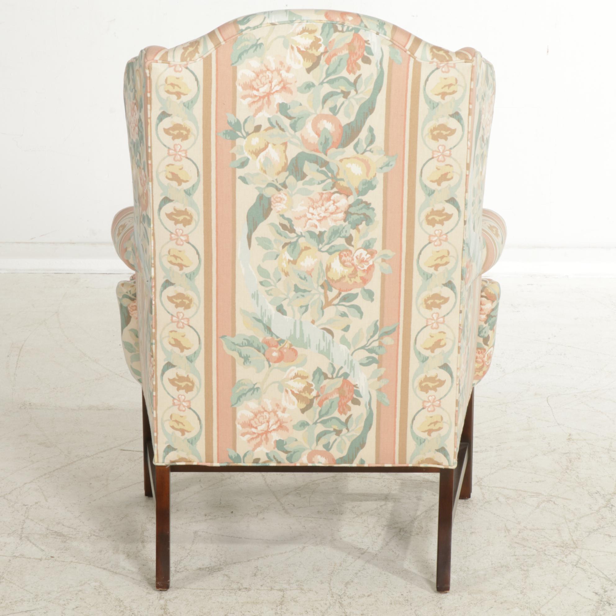 DRT Frederick Edward Chippendale Style Wing Armchair