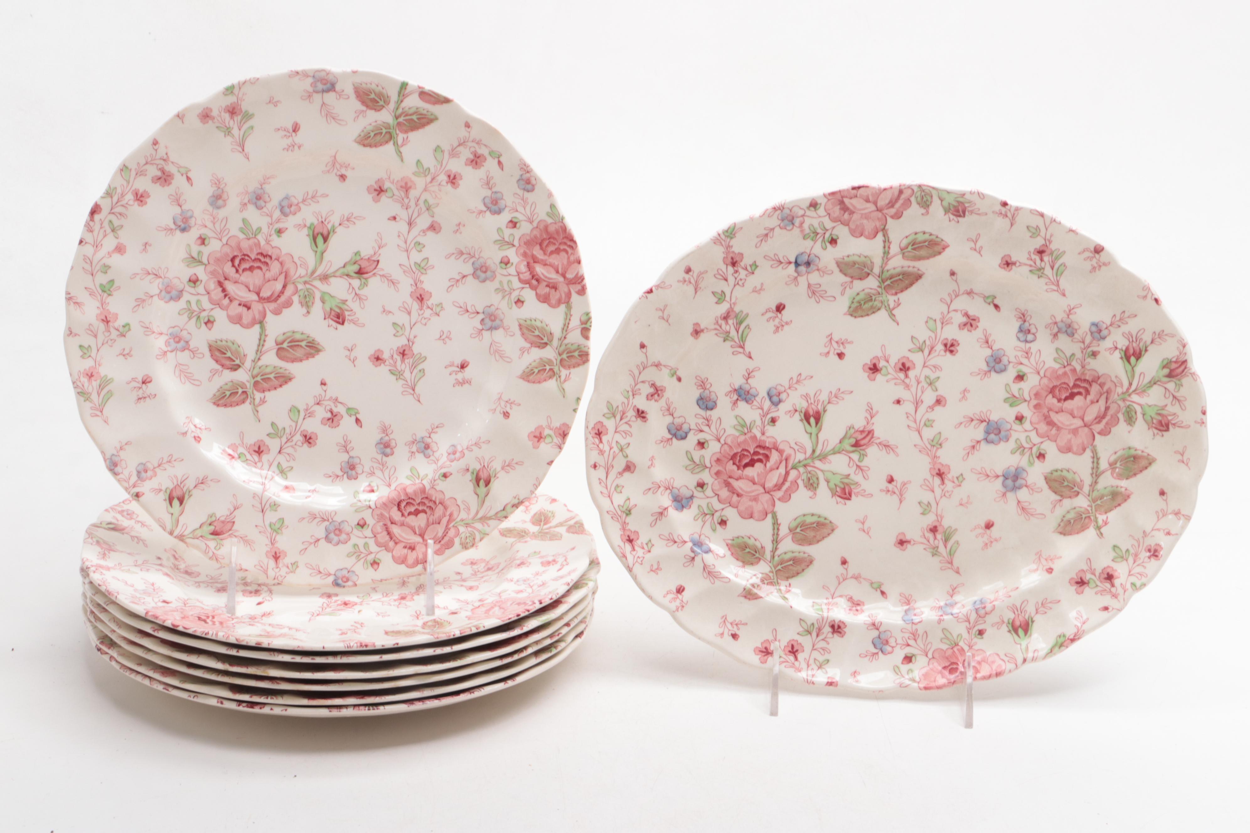 Johnson Bros "Rose Chintz" and Other English Ironstone Dinnerware