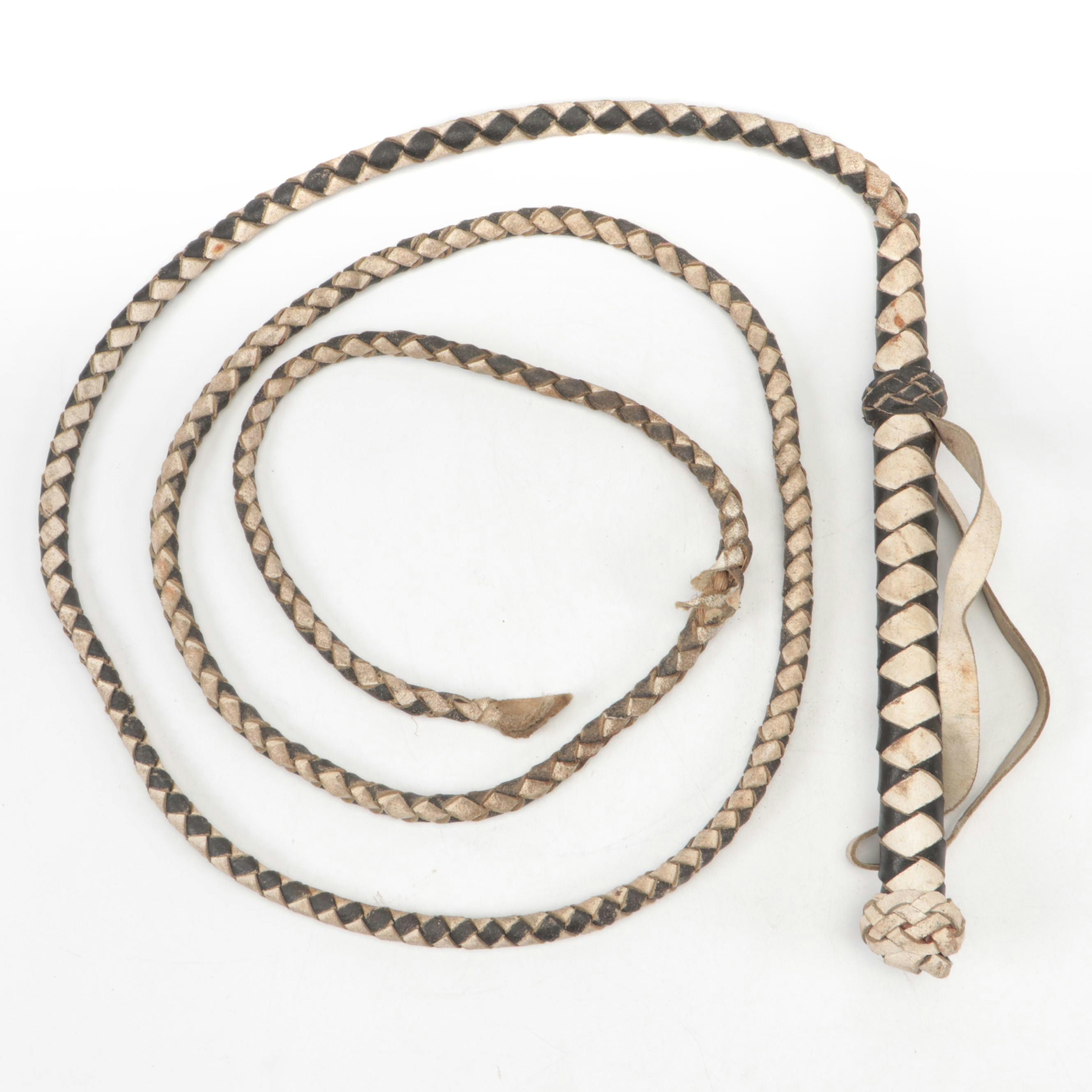 Handcrafted Braided Leather 8' Bullwhip