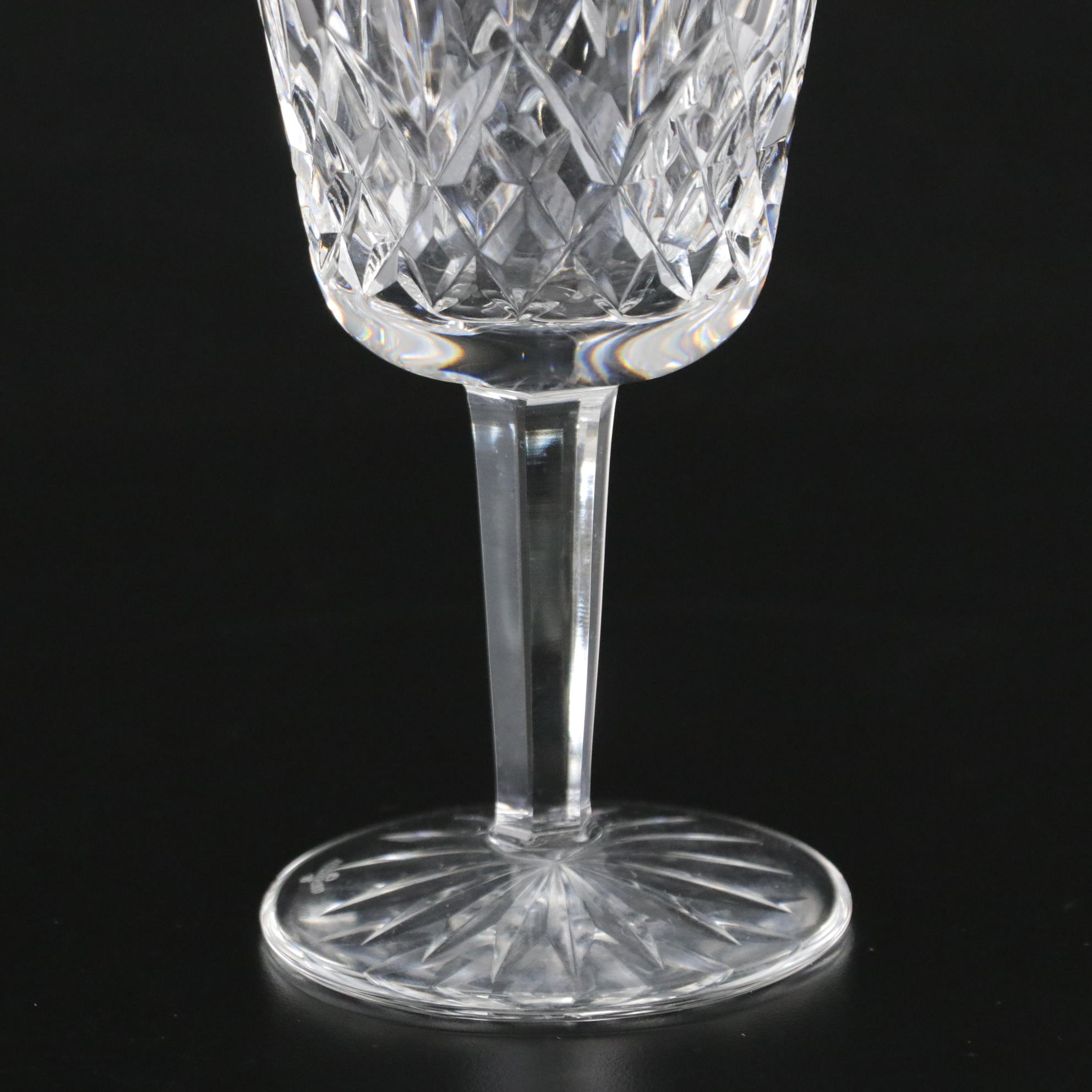 Waterford "Lismore" Crystal Water Goblets, Set of Eight