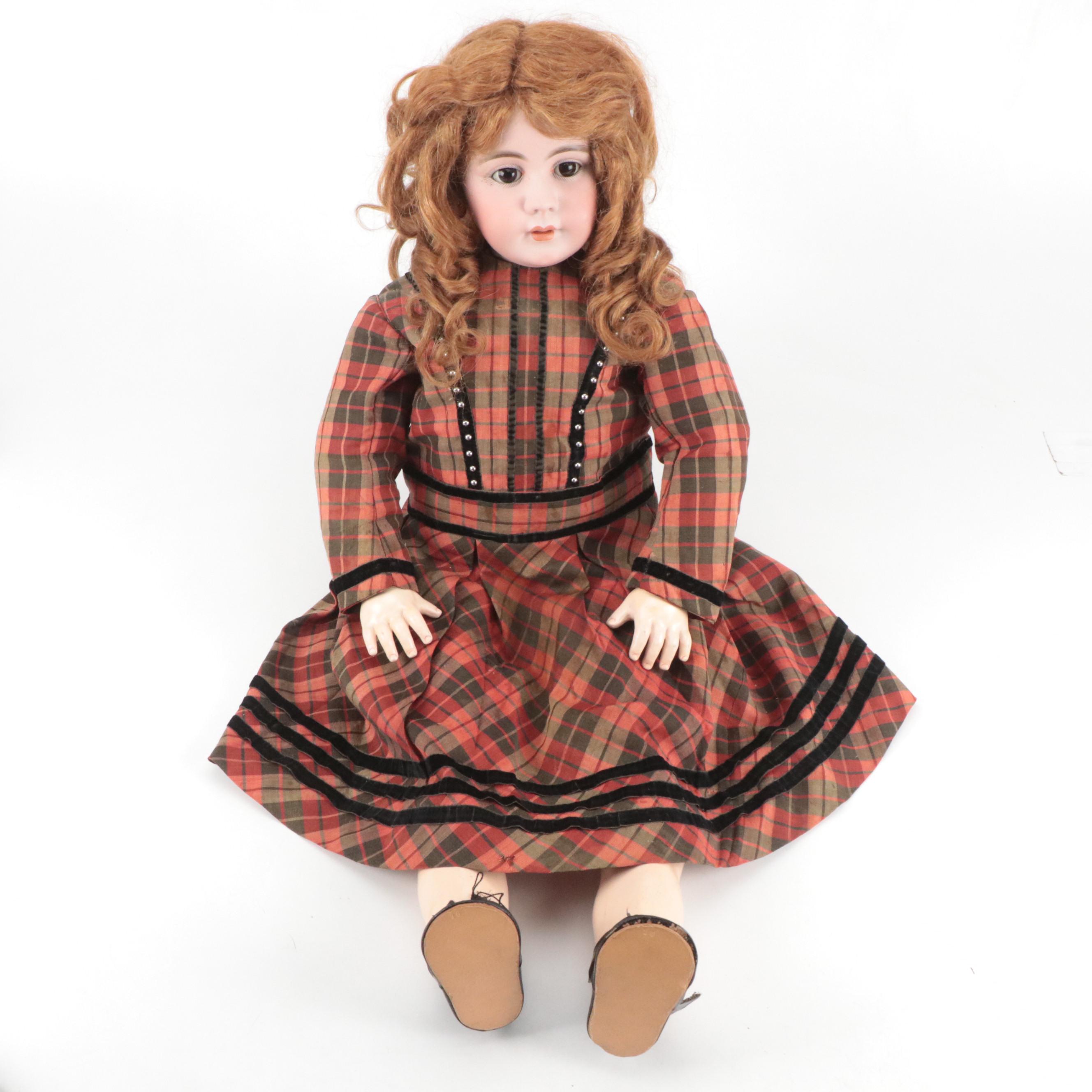 Simon & Halbig 939 Open Mouth Bisque Head with Jointed Wood and Composition Body