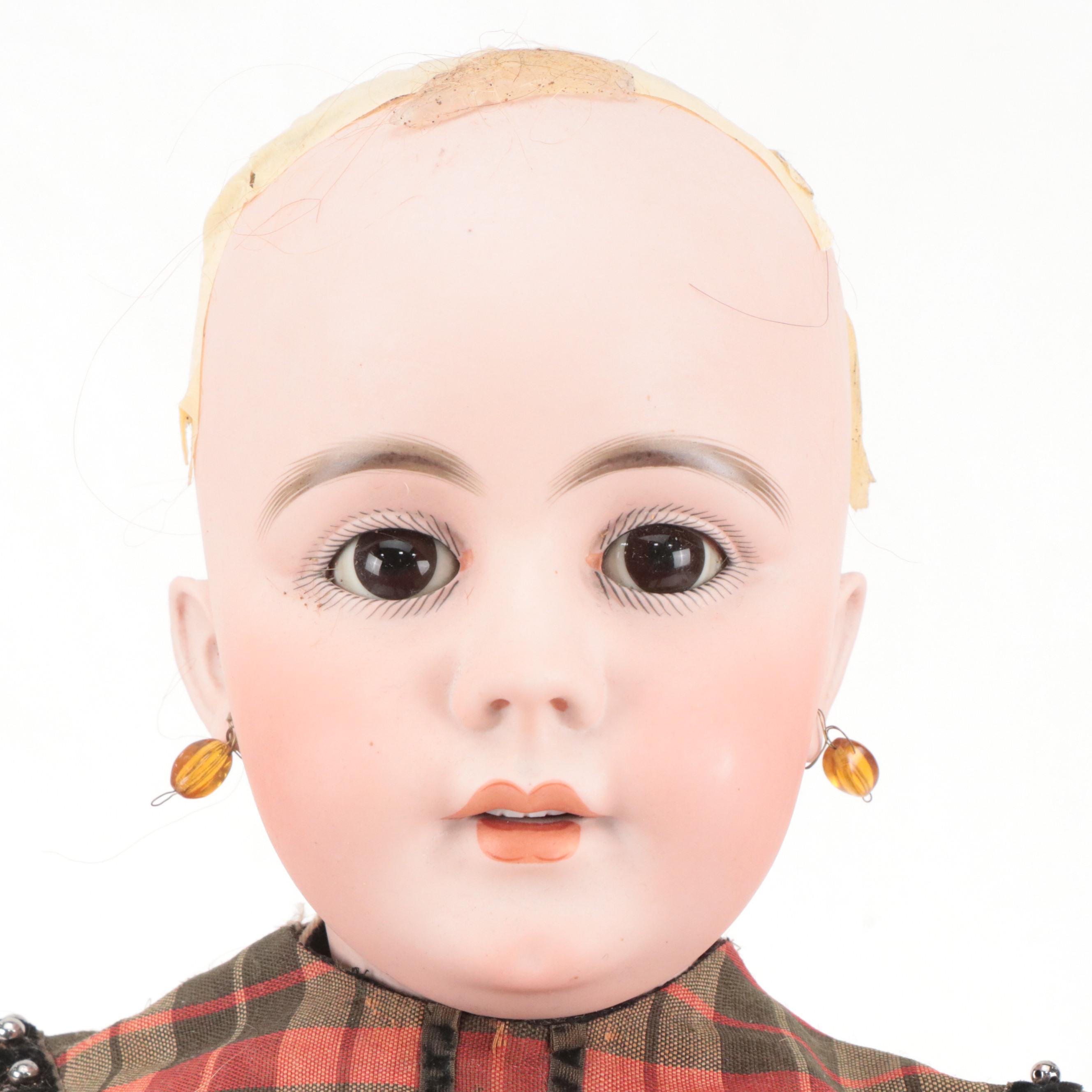 Simon & Halbig 939 Open Mouth Bisque Head with Jointed Wood and Composition Body