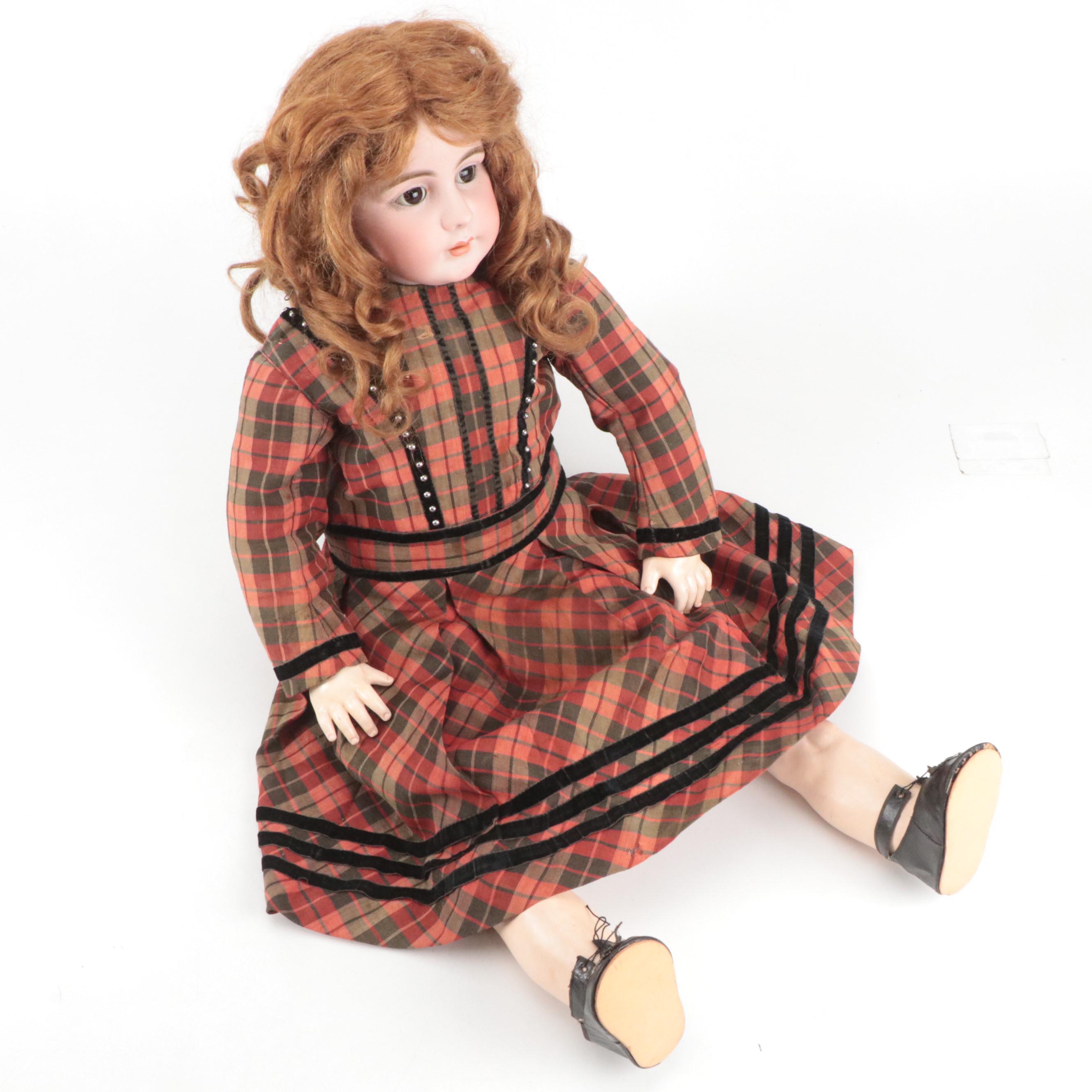 Simon & Halbig 939 Open Mouth Bisque Head with Jointed Wood and Composition Body