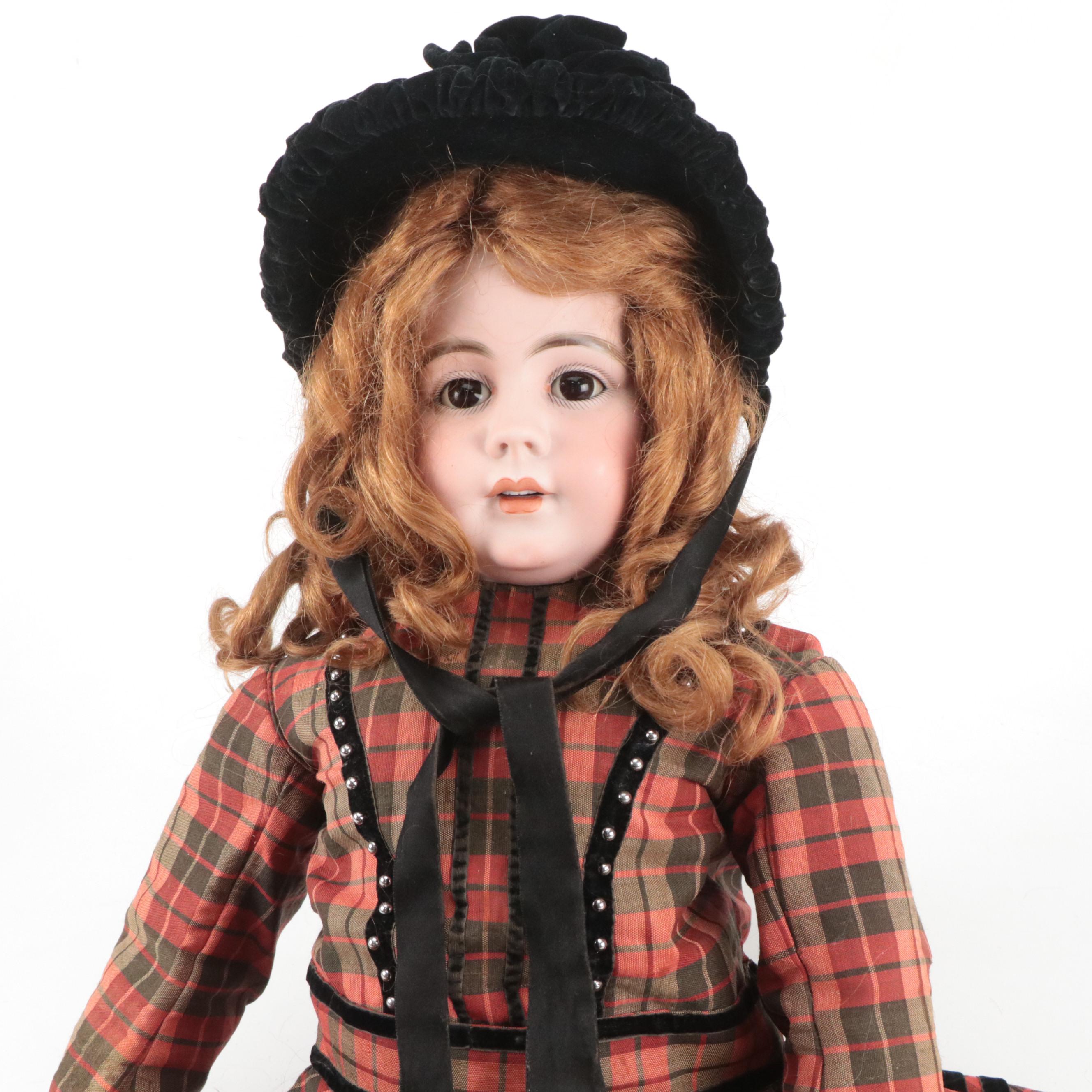 Simon & Halbig 939 Open Mouth Bisque Head with Jointed Wood and Composition Body