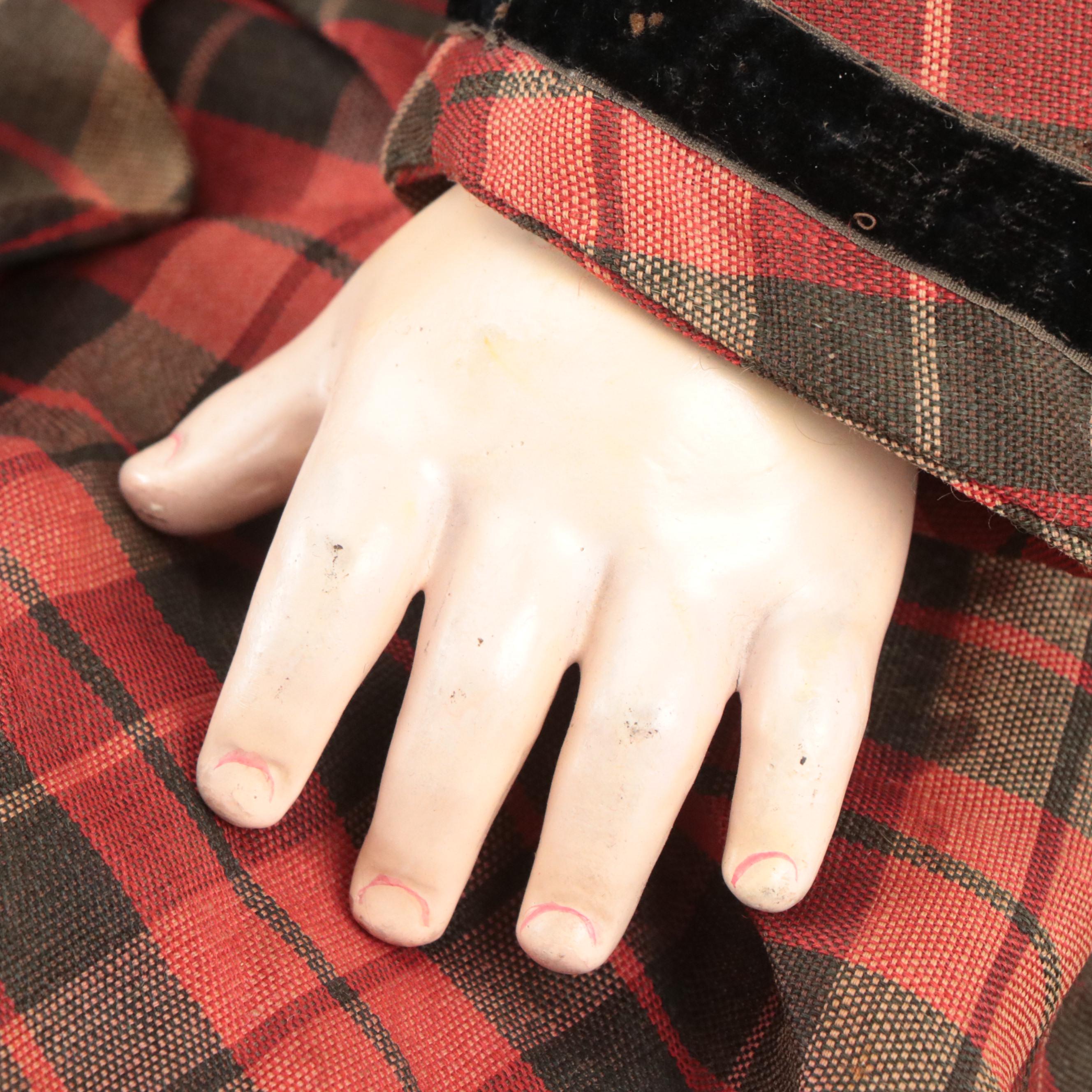 Simon & Halbig 939 Open Mouth Bisque Head with Jointed Wood and Composition Body