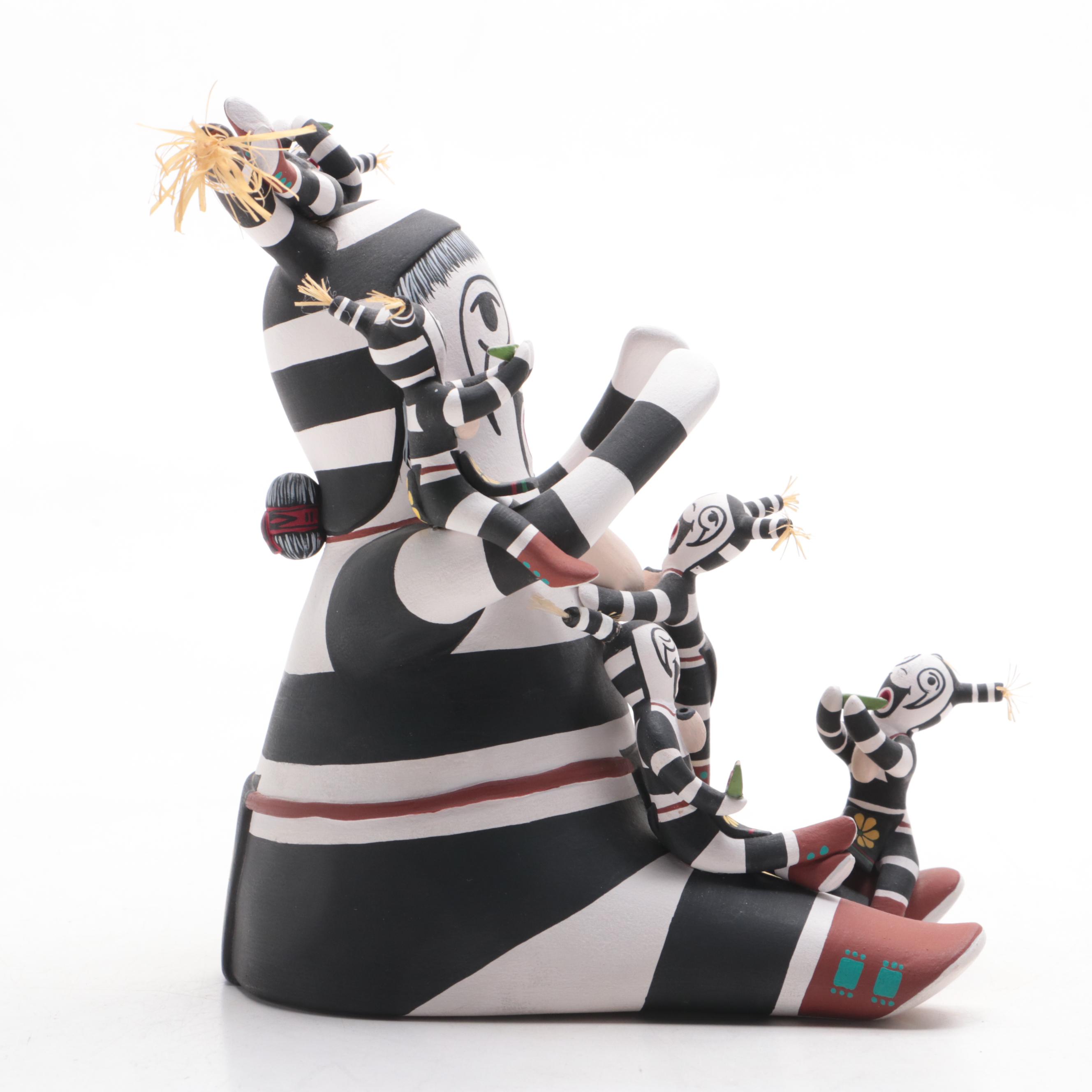Tony Dallas Hopi Pottery Koshare "Storyteller" Figure