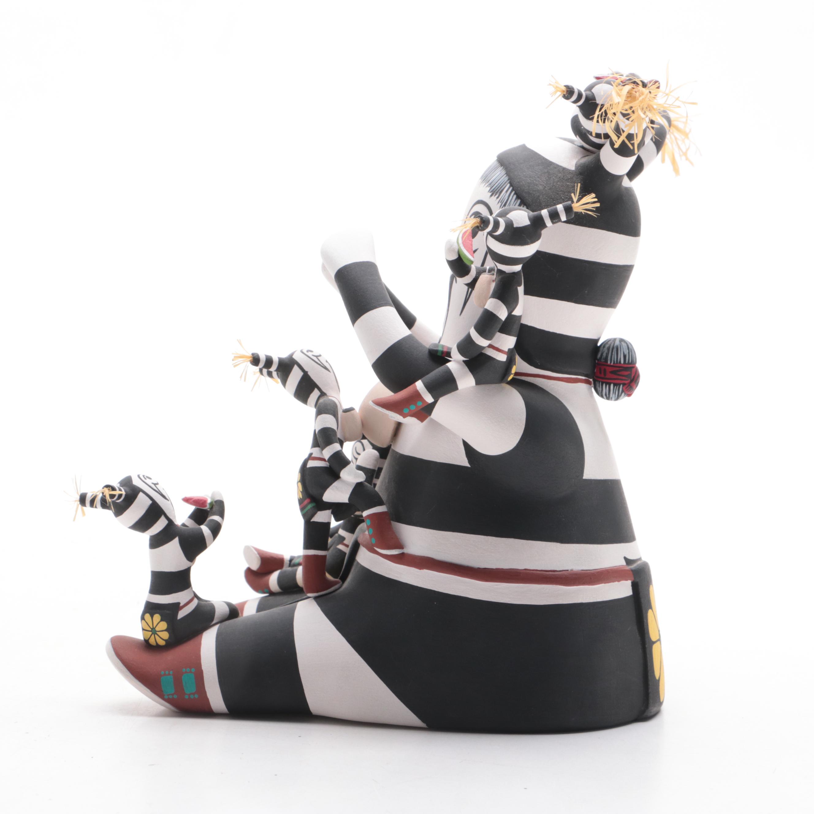 Tony Dallas Hopi Pottery Koshare "Storyteller" Figure
