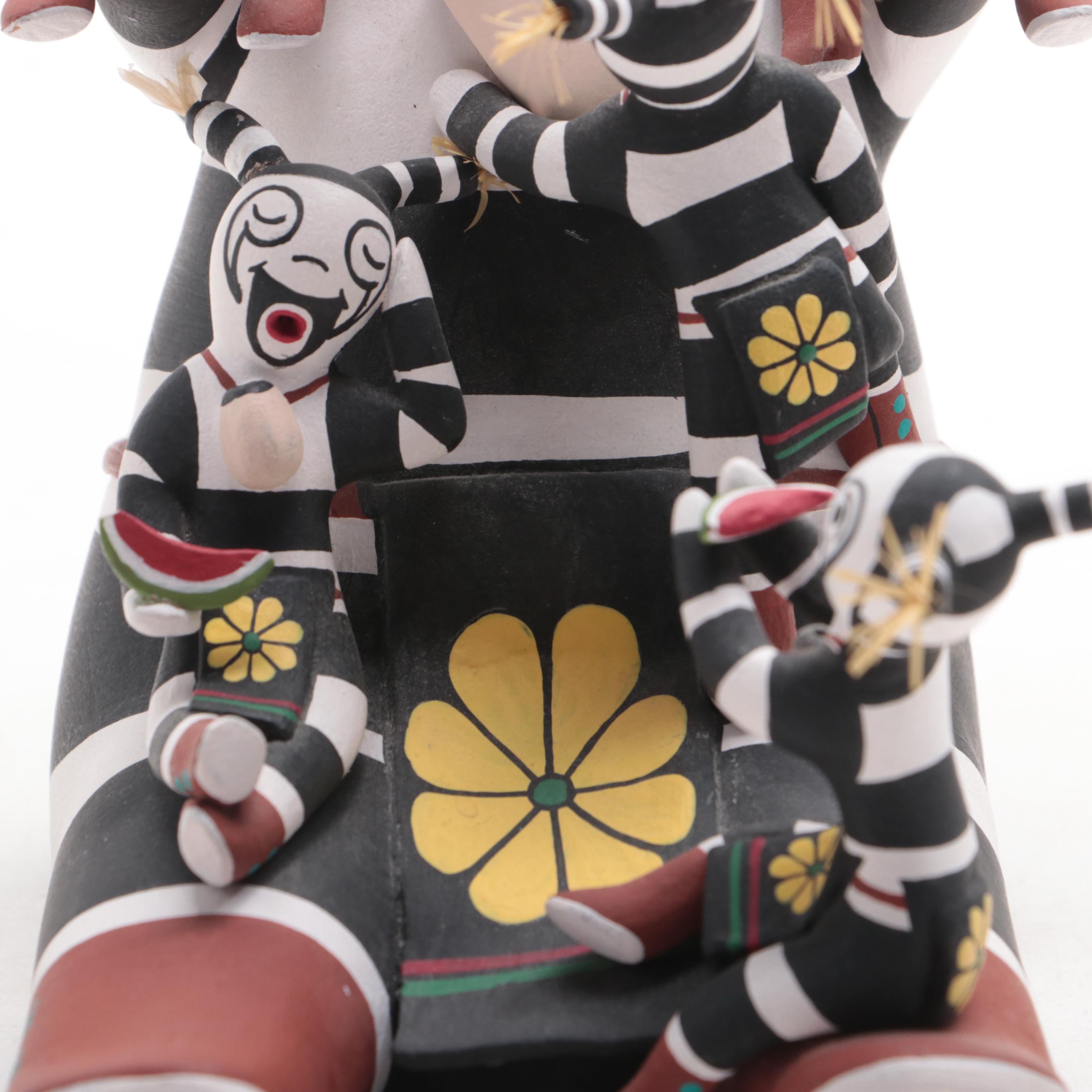 Tony Dallas Hopi Pottery Koshare "Storyteller" Figure