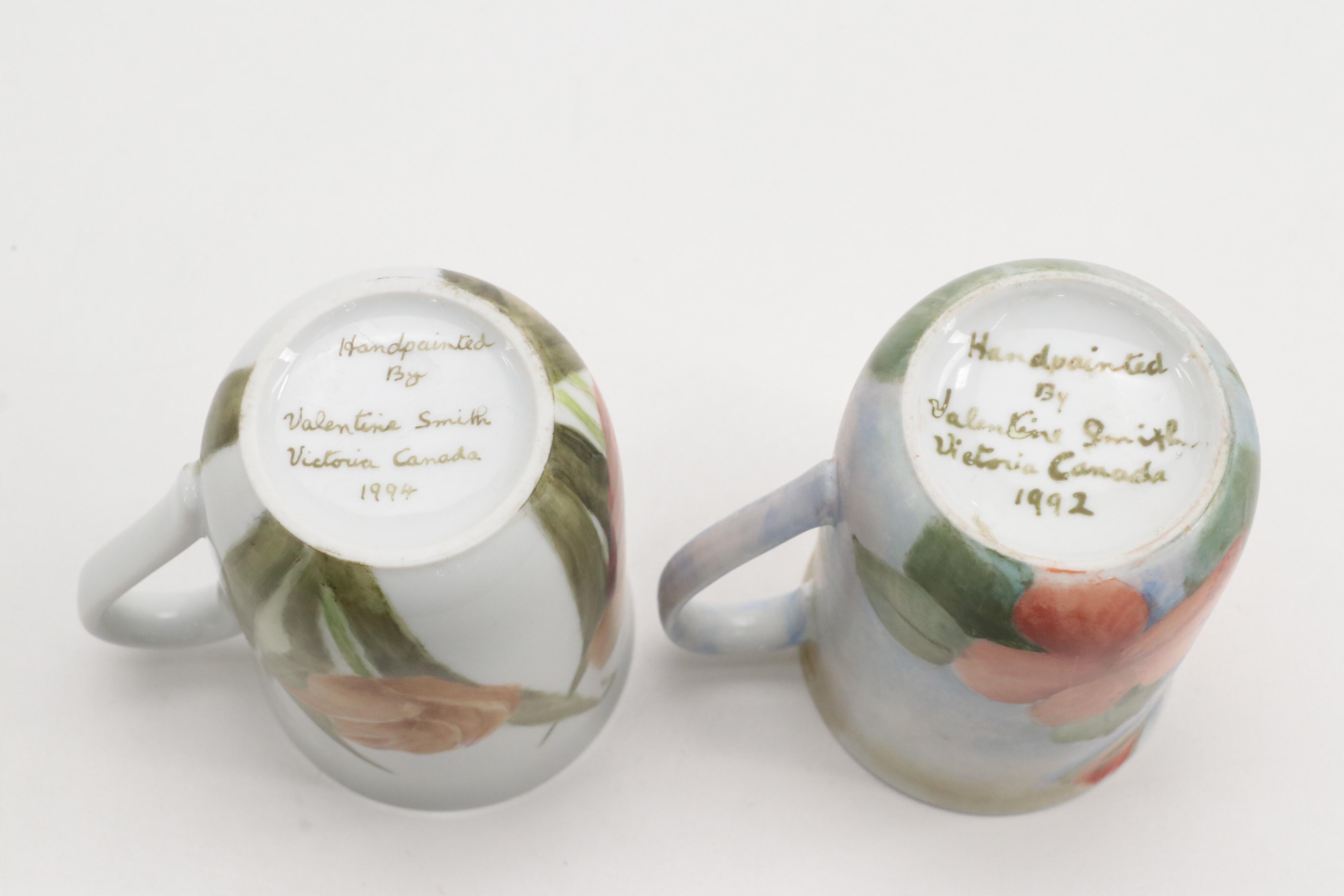 Hand-Painted Porcelain Mugs