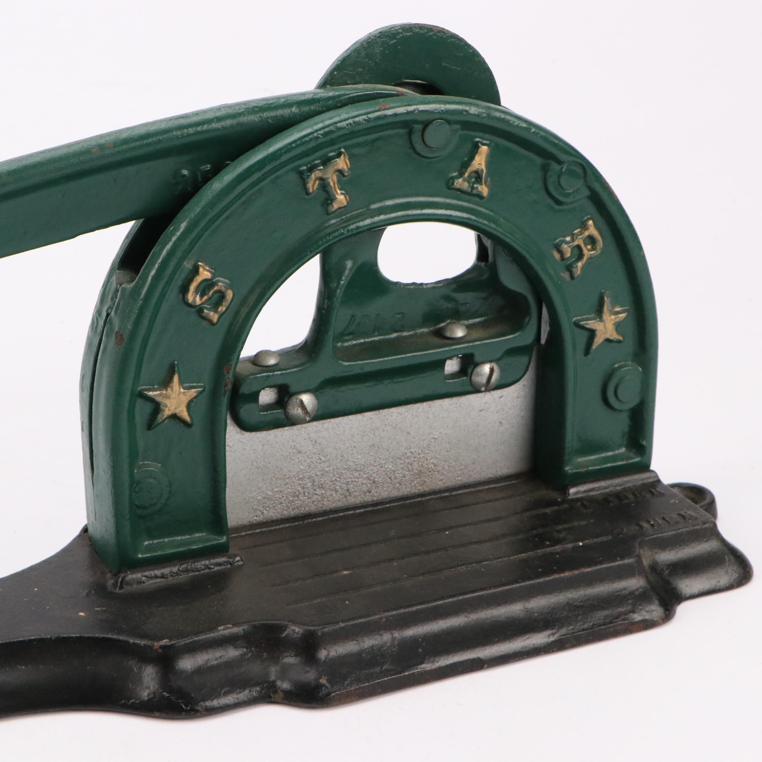 Griswold Mfg. Co. Star Cast Iron Tobacco Plug Cutter, Early 20th Century