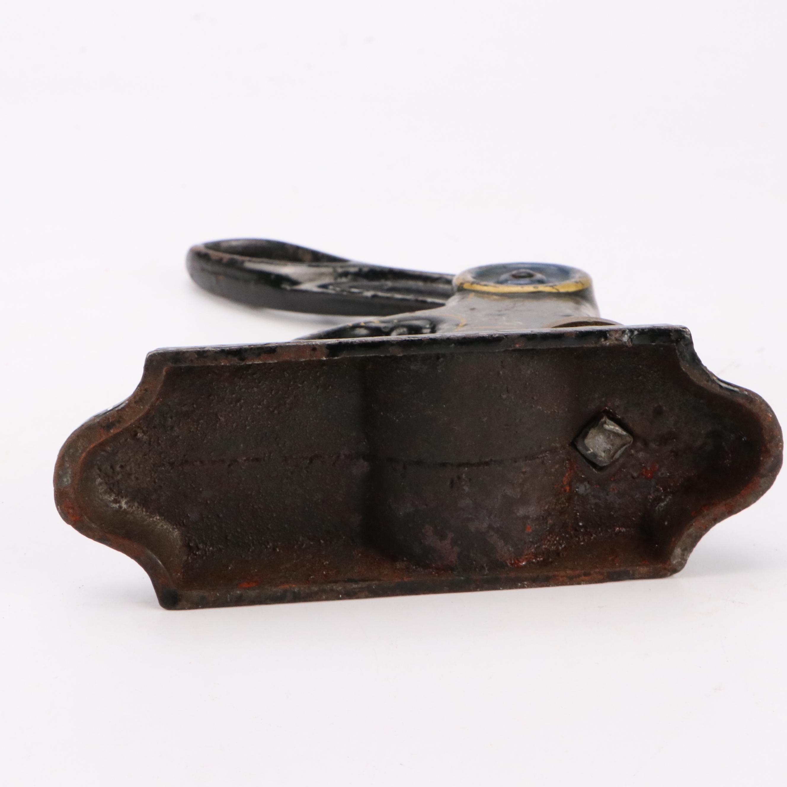 Victorian Painted Cast Iron Embosser Seal Stamp, Late 19th/ Early 20th Century