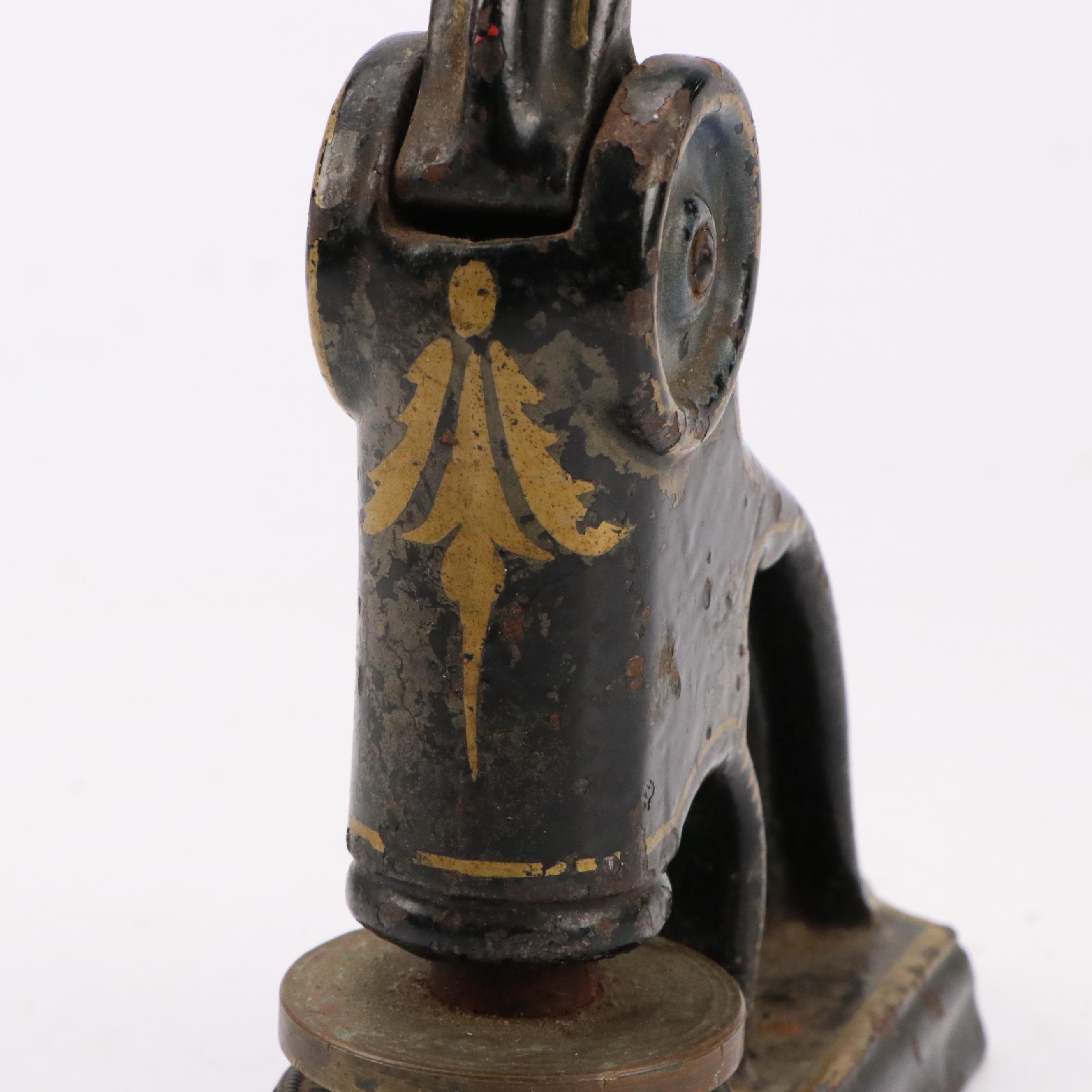 Victorian Painted Cast Iron Embosser Seal Stamp, Late 19th/ Early 20th Century