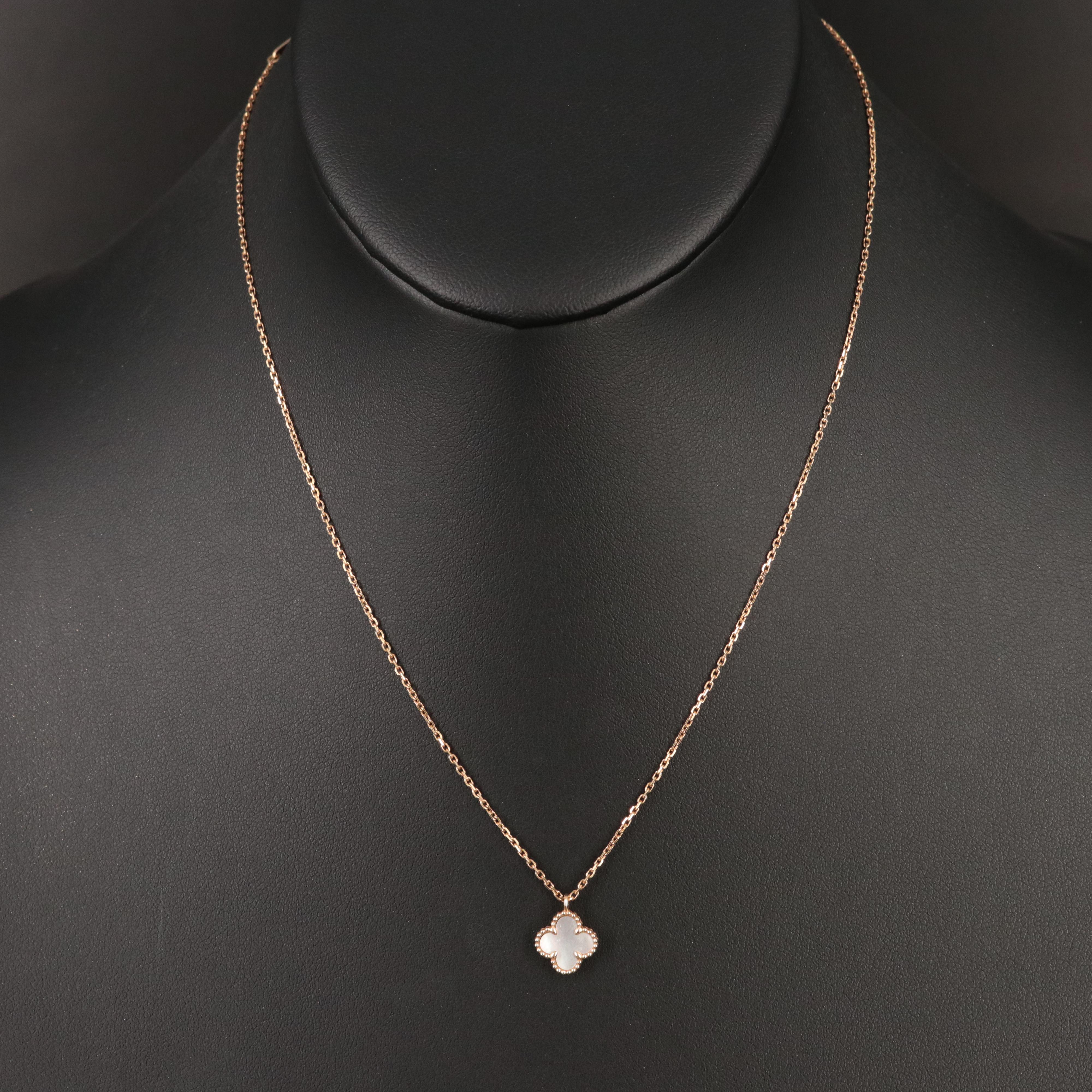 Van Cleef & Arpels Sweet Alhambra 18K Mother of Pearl Necklace