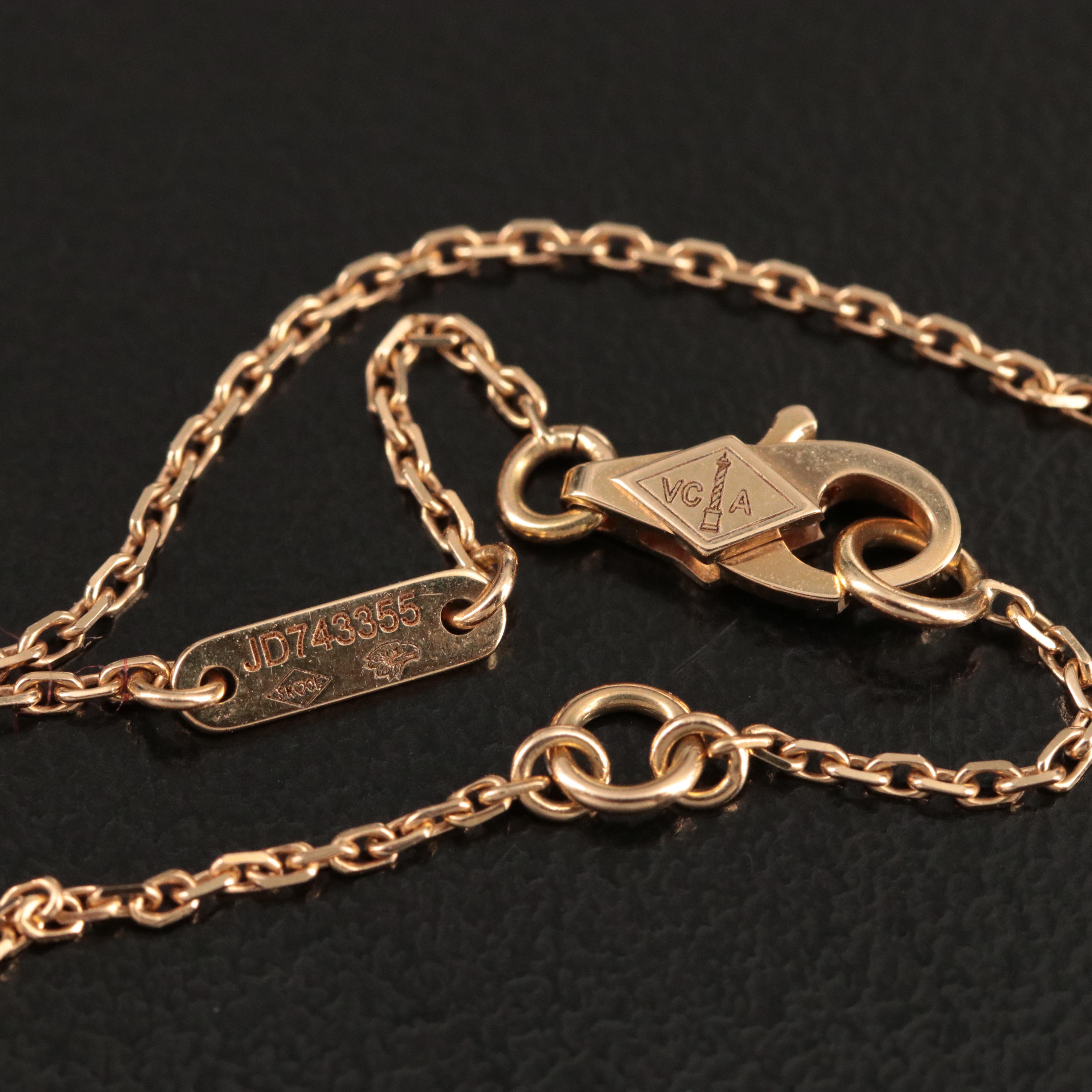 Van Cleef & Arpels Sweet Alhambra 18K Mother of Pearl Necklace